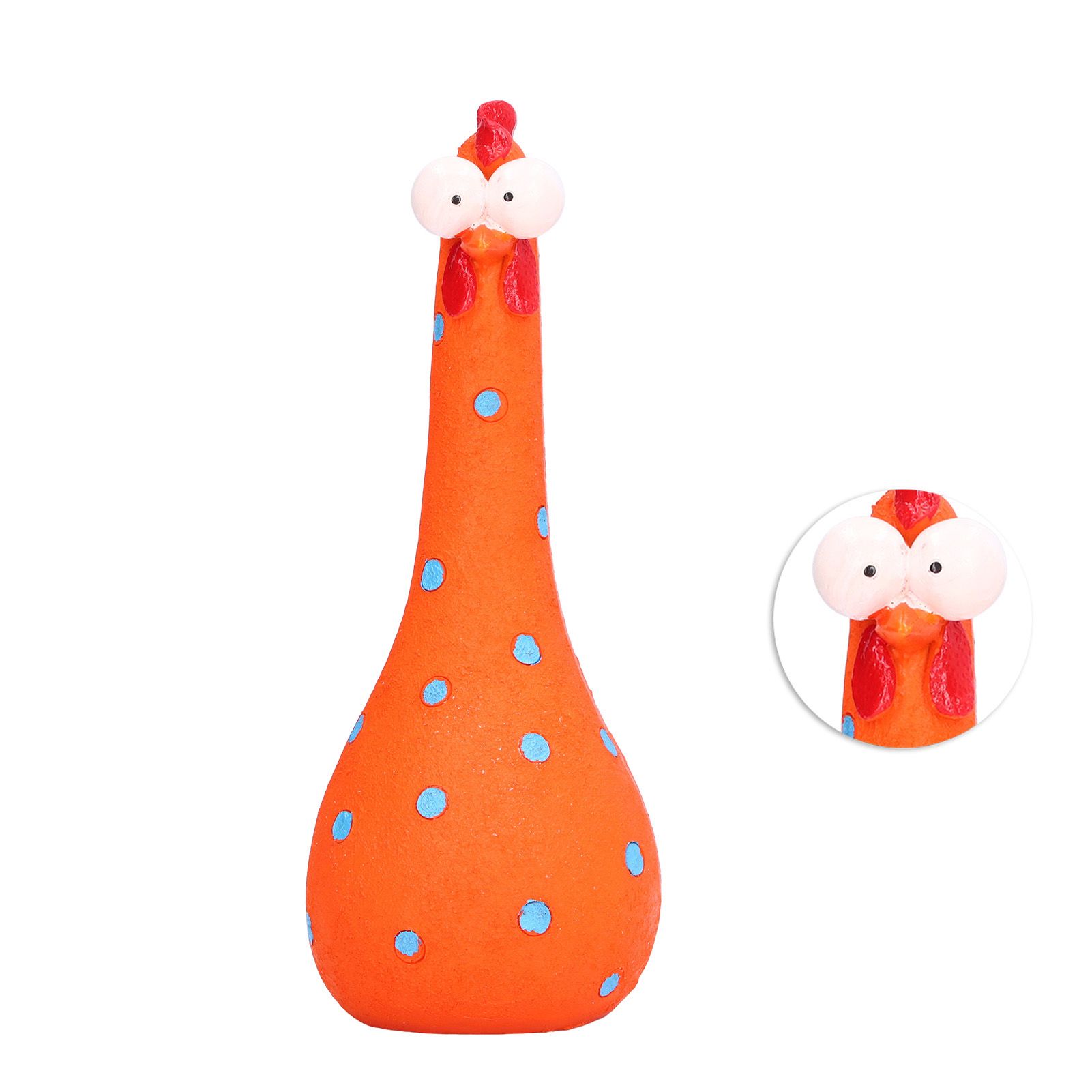 Chicken Statue Long Neck Microlandschaft Hand Crafted Resin Animal Garden Statues for Garden Yard Art DecorationOrange - Image 8