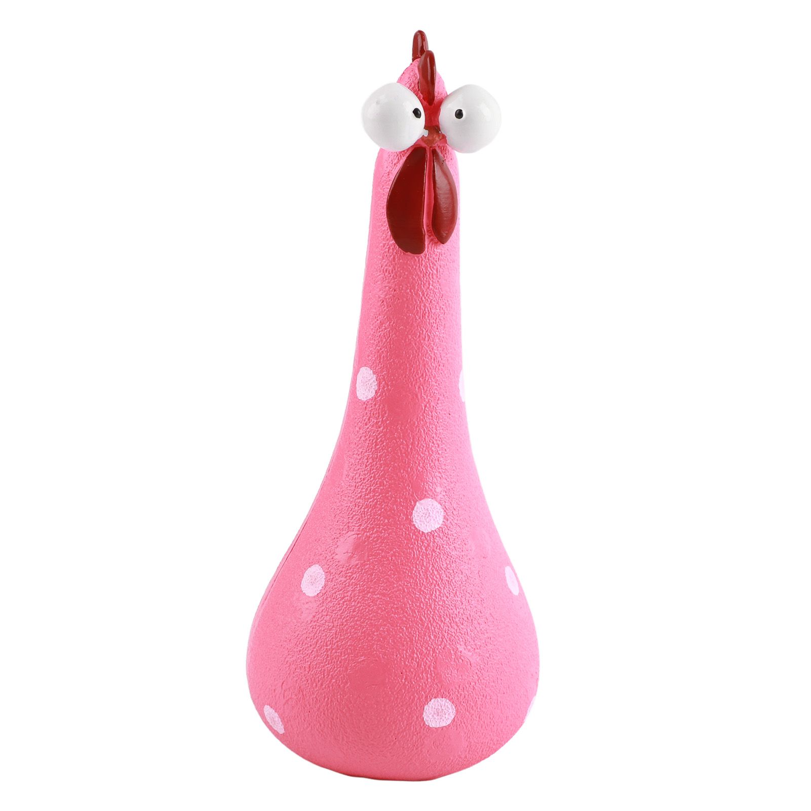 Chicken Statue Long Neck Microlandschaft Hand Crafted Resin Animal Garden Statues for Garden Yard Art DecorationPink - Image 1
