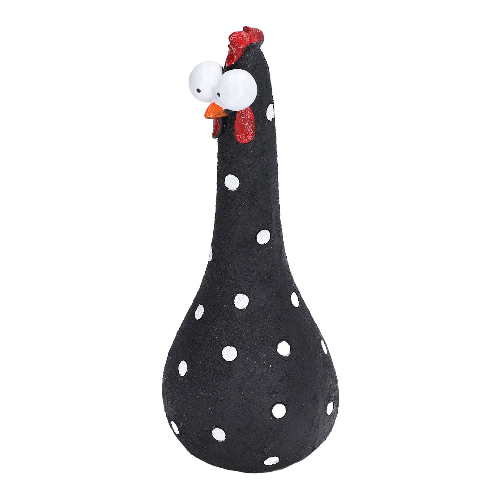 Chicken Statue Long Neck Microlandschaft Hand Crafted Resin Animal Garden Statues for Garden Yard Art DecorationBlack - Image 2