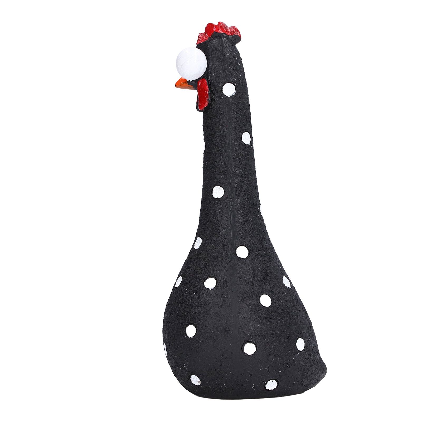 Chicken Statue Long Neck Microlandschaft Hand Crafted Resin Animal Garden Statues for Garden Yard Art DecorationBlack - Image 4