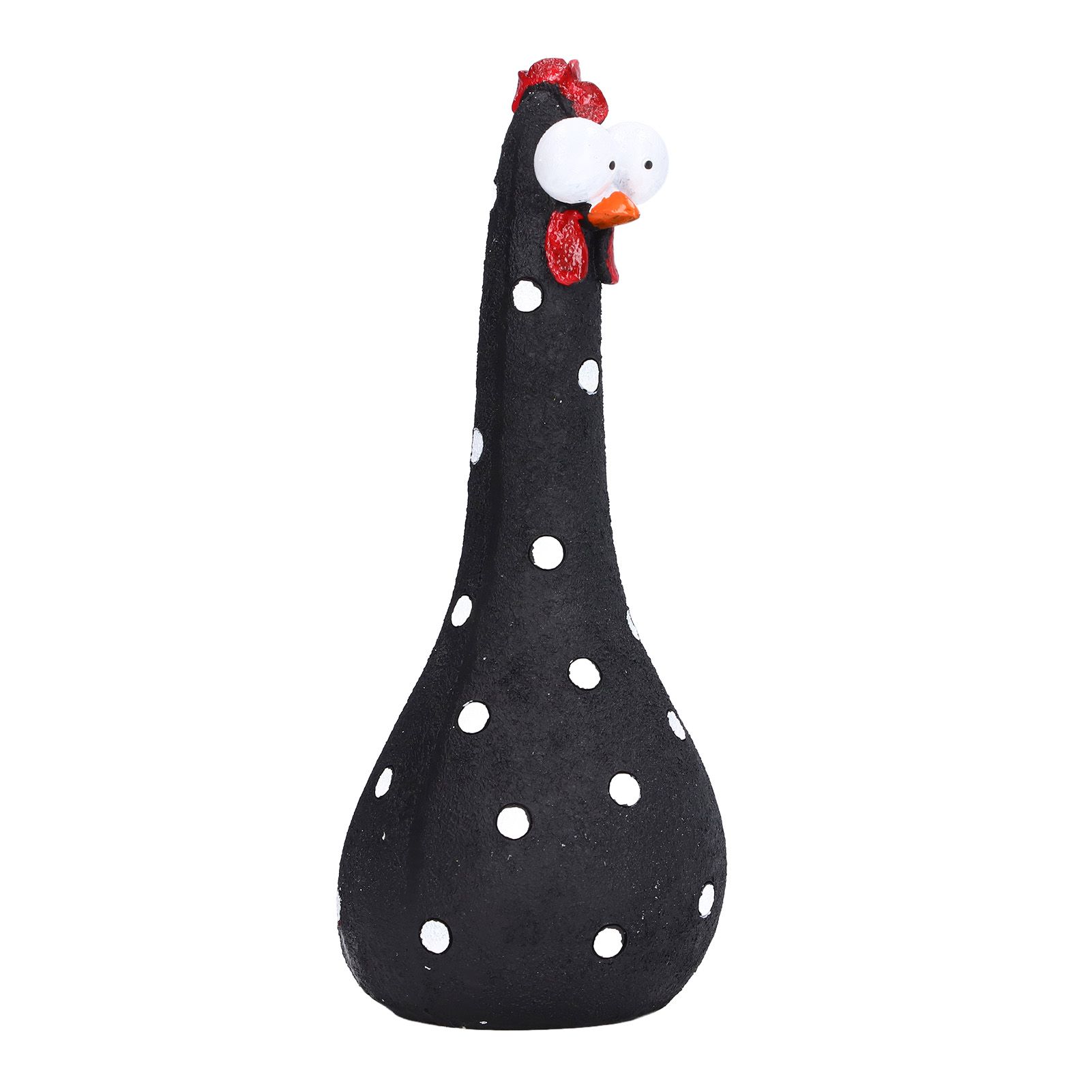 Chicken Statue Long Neck Microlandschaft Hand Crafted Resin Animal Garden Statues for Garden Yard Art DecorationBlack - Image 6