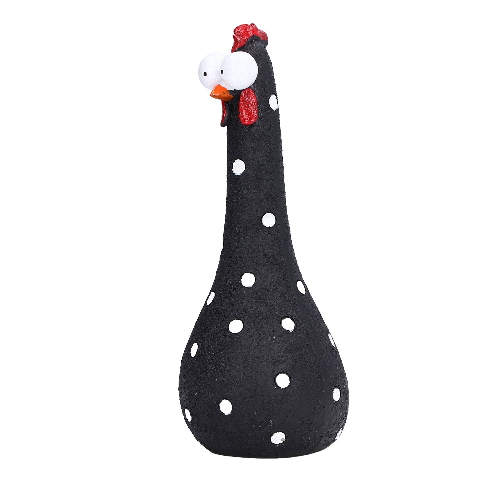 Chicken Statue Long Neck Microlandschaft Hand Crafted Resin Animal Garden Statues for Garden Yard Art DecorationBlack - Image 7