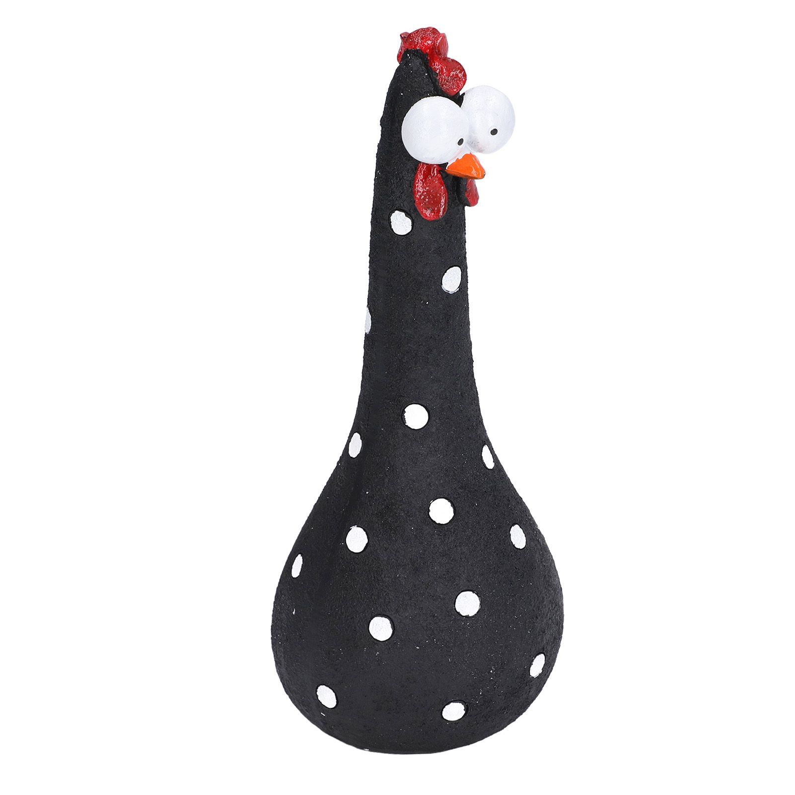 Chicken Statue Long Neck Microlandschaft Hand Crafted Resin Animal Garden Statues for Garden Yard Art DecorationBlack - Image 8