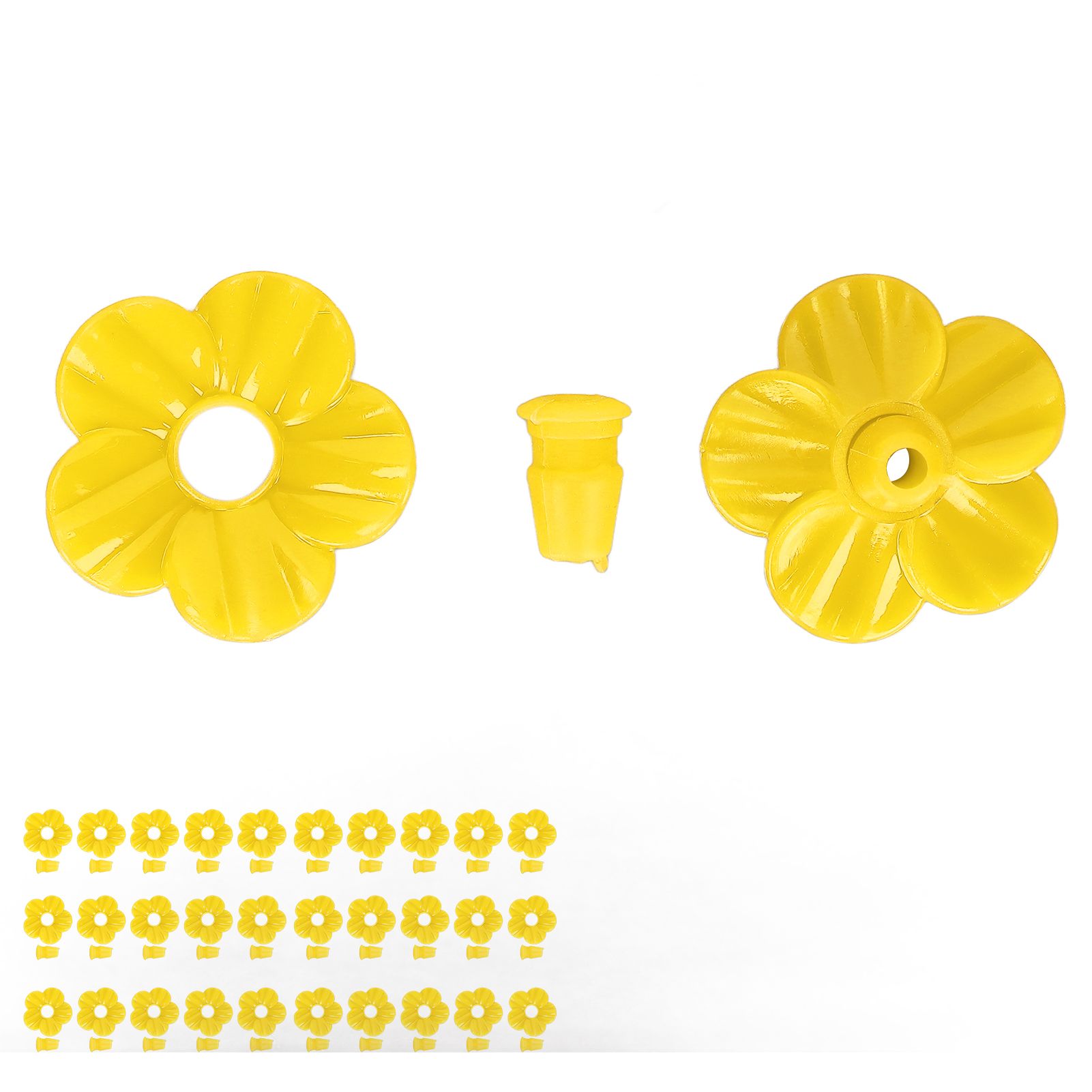 30 Sets Hummingbird Feeder Flowers Multicolor Unique Replaceable Hummingbird Bird Feeder Flower AccessoriesYellow - Image 8