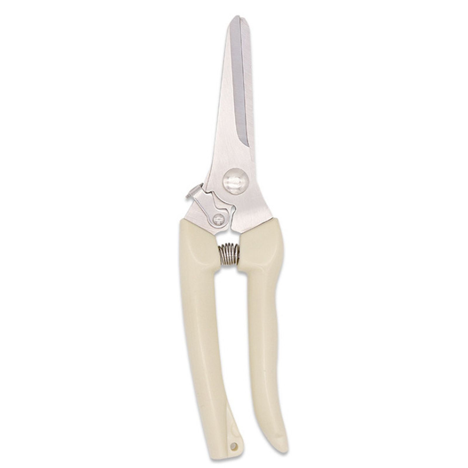 Garden Shears Stainless Steel High Hardness Elastic Spring Effort Saving Safe Lock High Sharpness Garden ScissorsStraight - Image 3