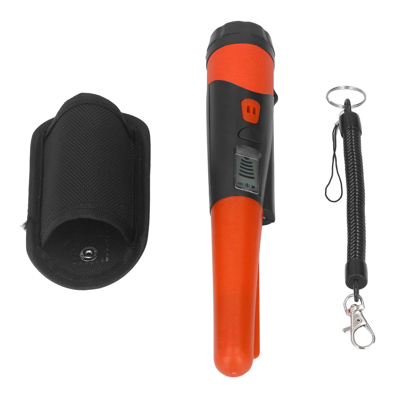 Metal Detector Professional High Sensitivity Portable Handheld Metal Detector with LCD Display Flashlight Function Orange - Image 1