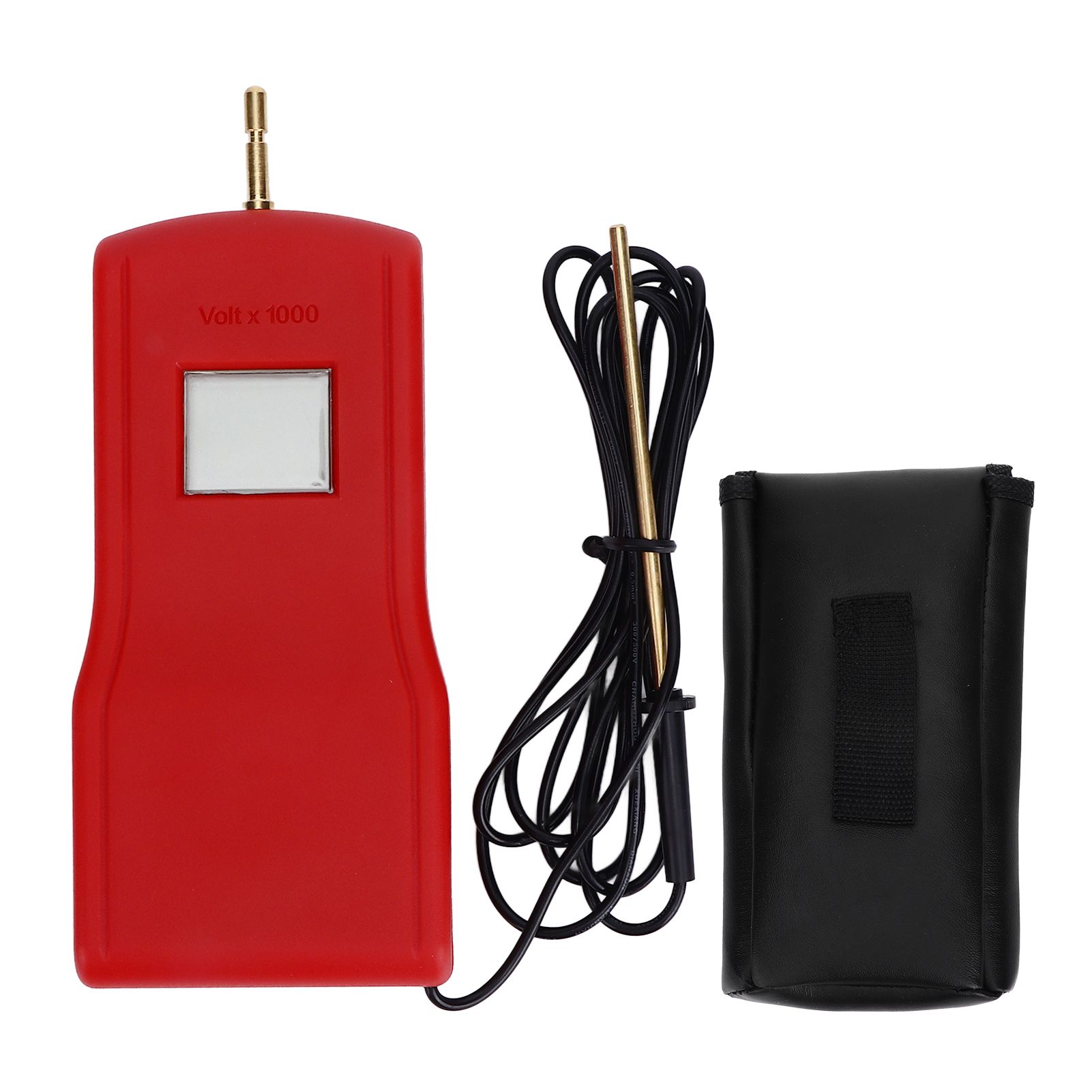 15KV LCD Electric Fence Voltage Tester Portable Electric Fence Digital Voltmeter for Farm Garden MLD‑004BR Red Red - Image 1