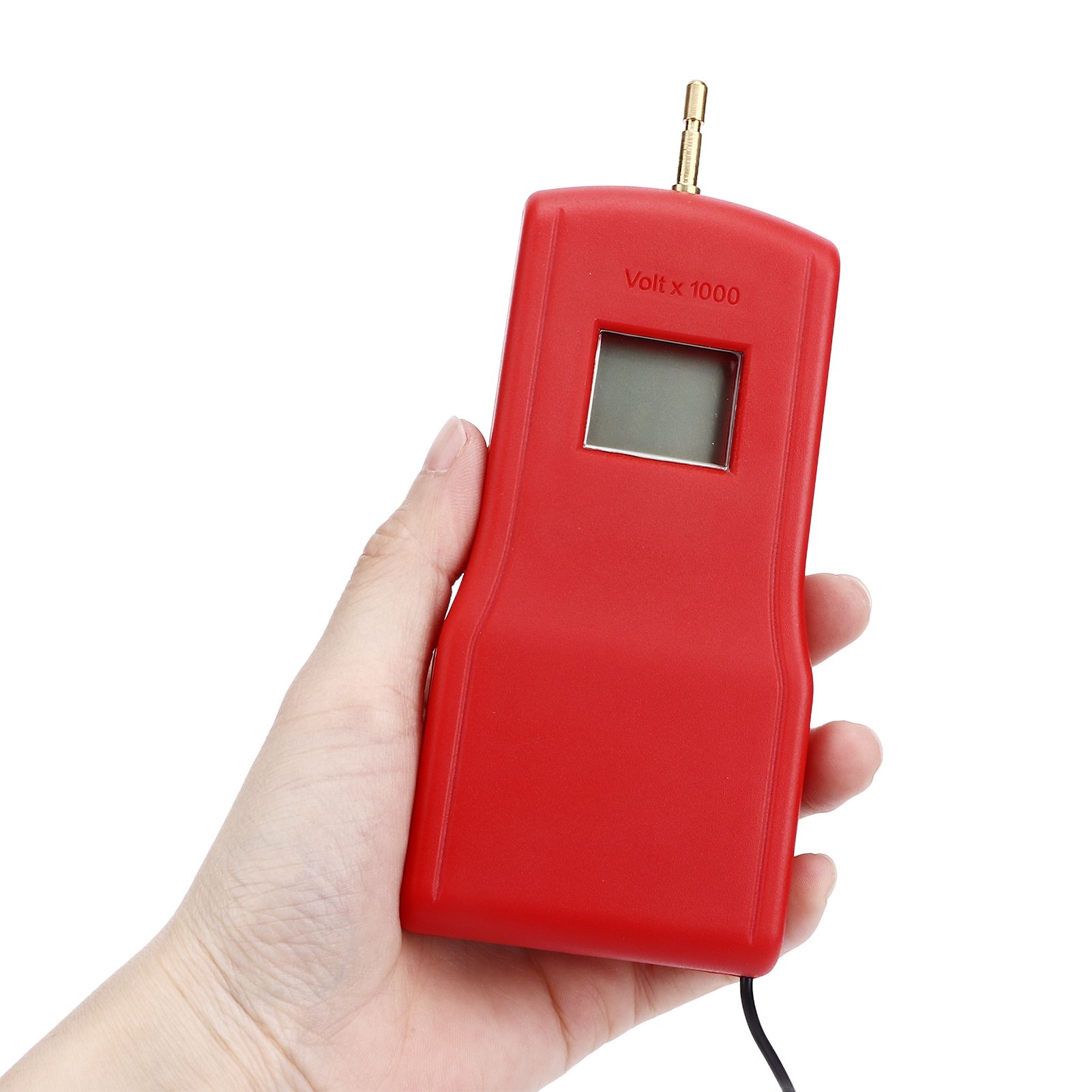 15KV LCD Electric Fence Voltage Tester Portable Electric Fence Digital Voltmeter for Farm Garden MLD‑004BR Red Red - Image 3
