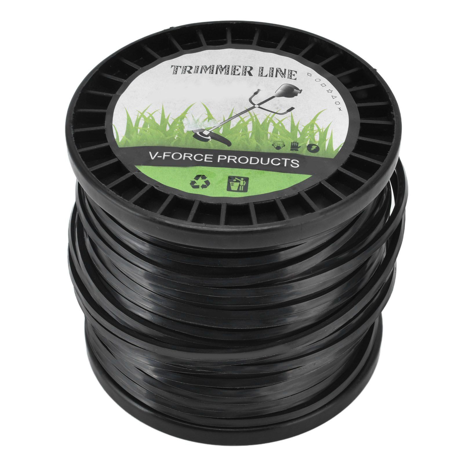 Round String Trimmer Line for Husqvarna 3.3mm Black High Cutting Efficiency Trimmer Line for Most Lawn Mowers Farm 50m - Image 1