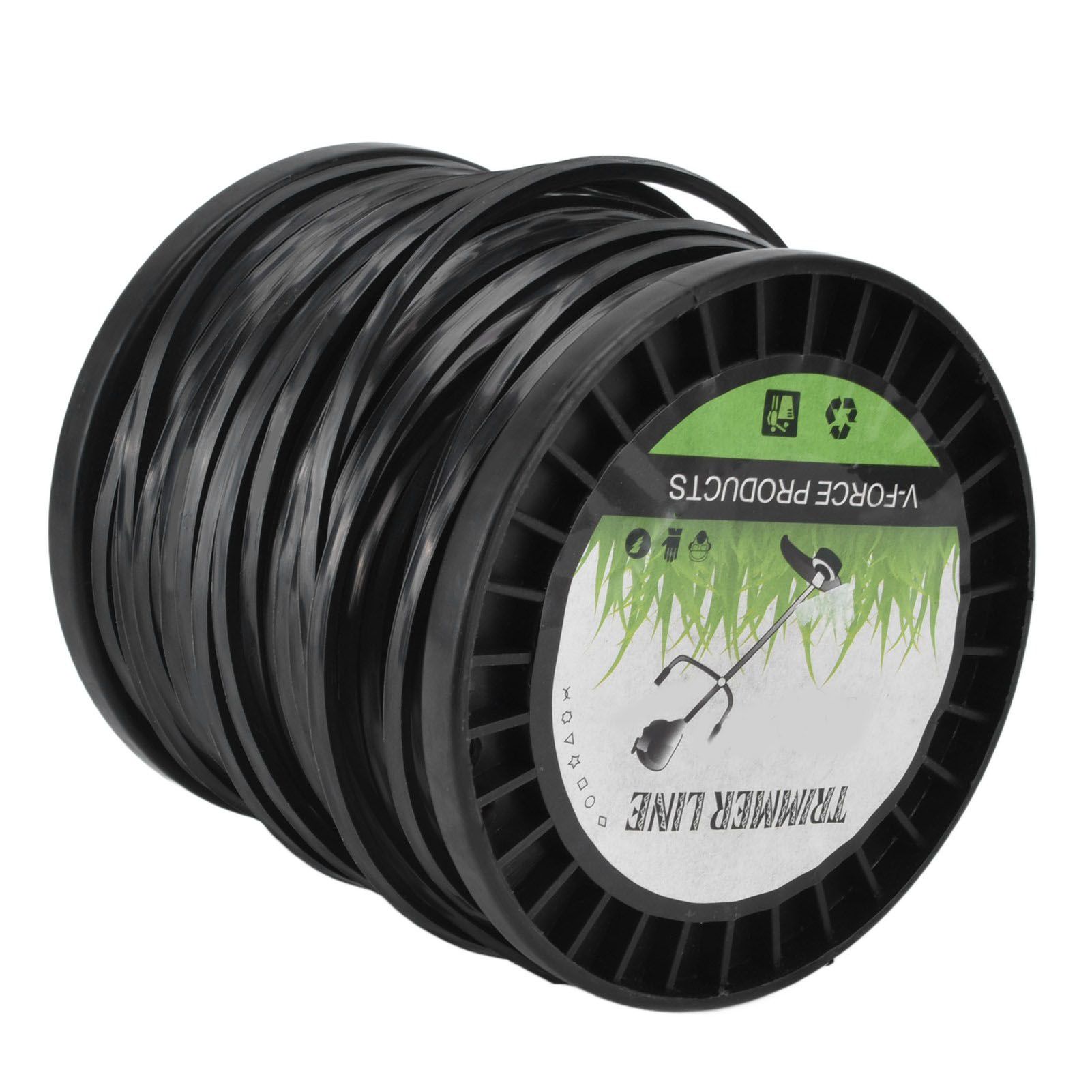 Round String Trimmer Line for Husqvarna 3.3mm Black High Cutting Efficiency Trimmer Line for Most Lawn Mowers Farm 50m - Image 3