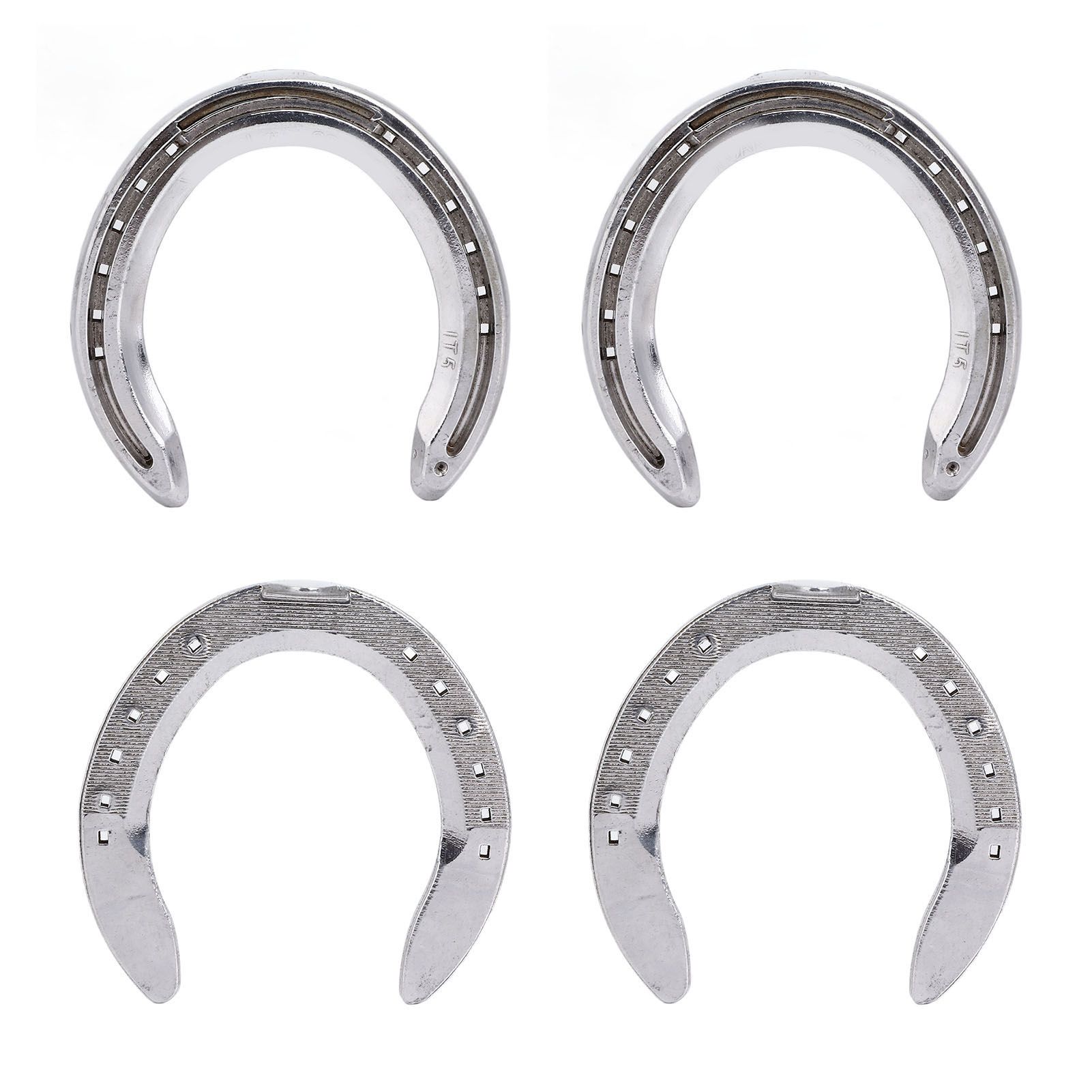 4pcs Horseshoes Aluminum Alloy Light Weight Reliable Practical Horse Riding Accessory for Racecourse Farm No. 5 - Image 2
