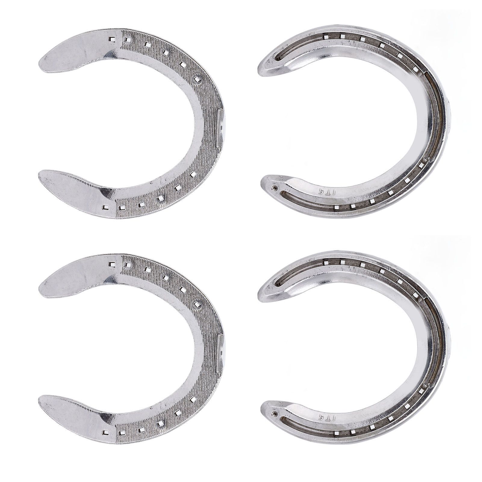 4pcs Horseshoes Aluminum Alloy Light Weight Reliable Practical Horse Riding Accessory for Racecourse Farm No. 5 - Image 3