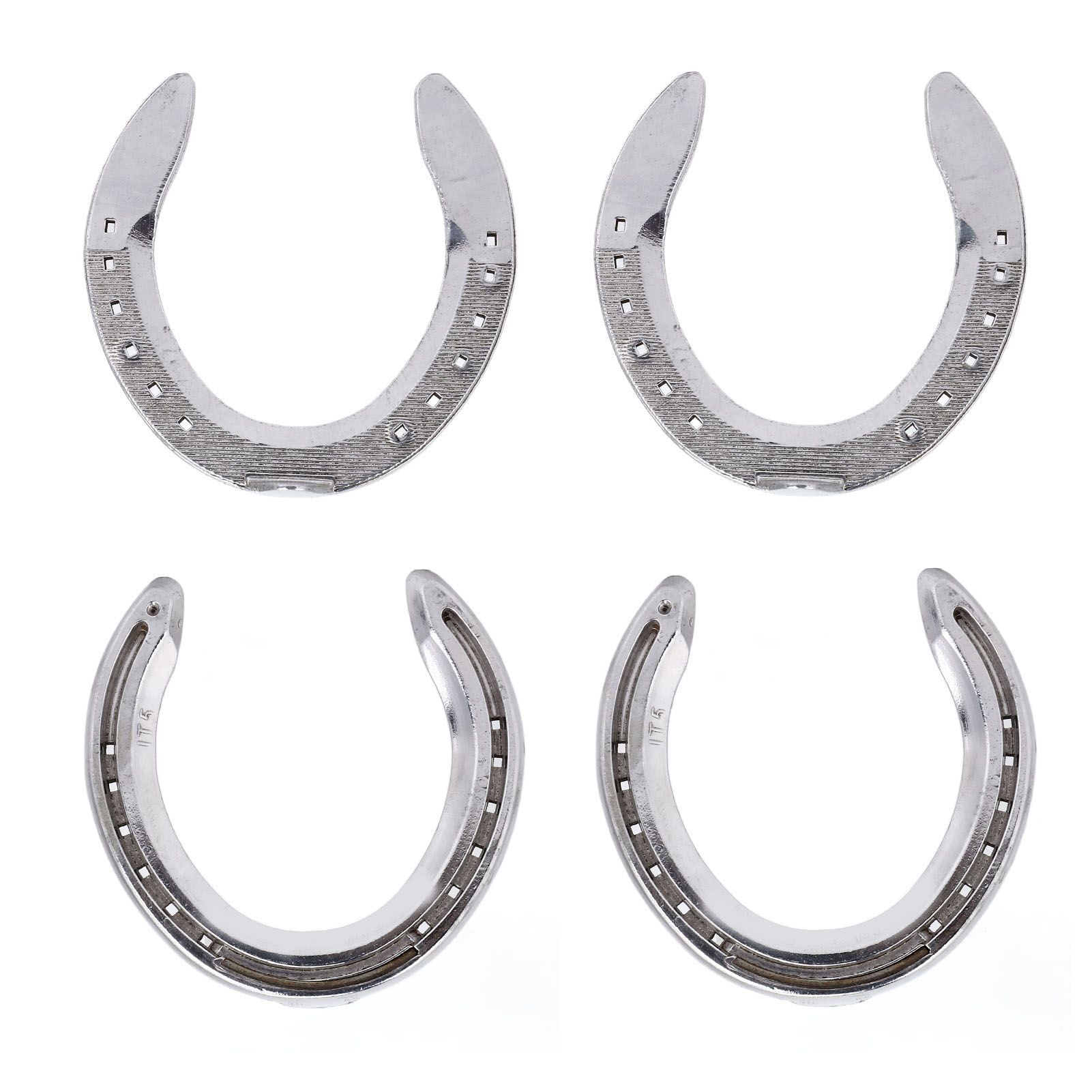 4pcs Horseshoes Aluminum Alloy Light Weight Reliable Practical Horse Riding Accessory for Racecourse Farm No. 5 - Image 4