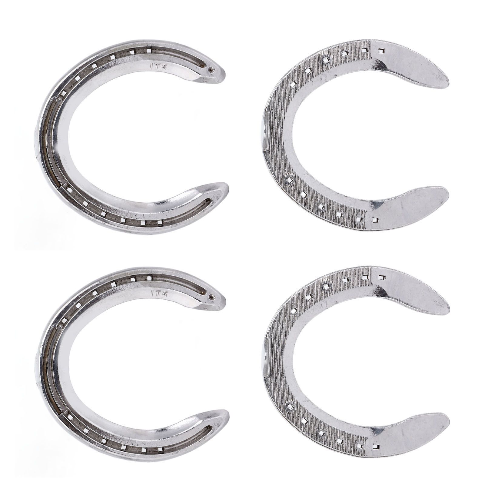 4pcs Horseshoes Aluminum Alloy Light Weight Reliable Practical Horse Riding Accessory for Racecourse Farm No. 5 - Image 5