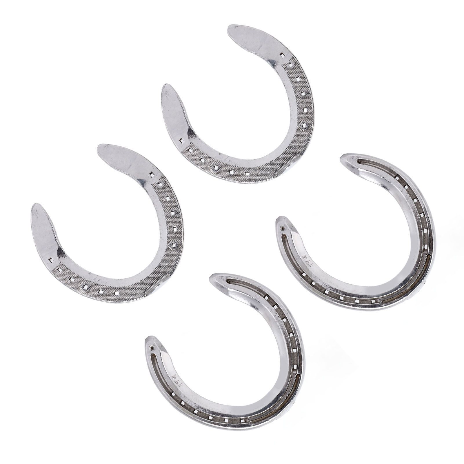 4pcs Horseshoes Aluminum Alloy Light Weight Reliable Practical Horse Riding Accessory for Racecourse Farm No. 5 - Image 8
