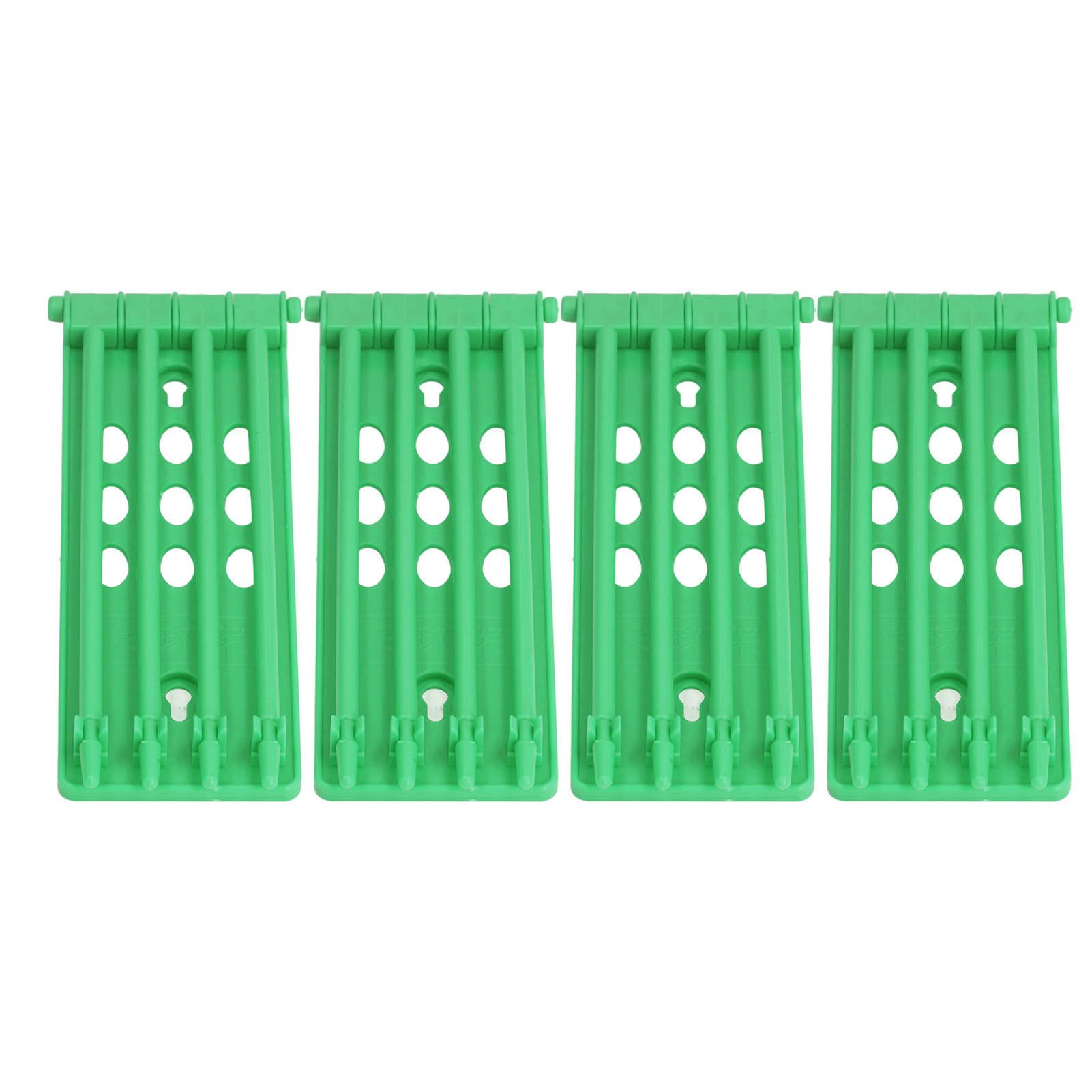 4Pcs Pigeon Leg Ring Stand 4 Column Design Large Capacity Wall Mounted Safe Durable Plastic Parrot Leg Ring Holder Green - Image 1