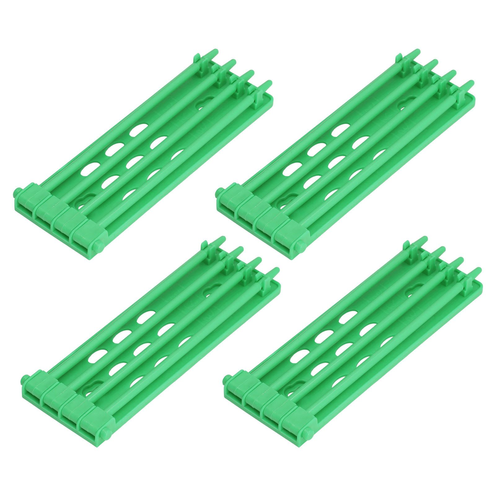 4Pcs Pigeon Leg Ring Stand 4 Column Design Large Capacity Wall Mounted Safe Durable Plastic Parrot Leg Ring Holder Green - Image 3