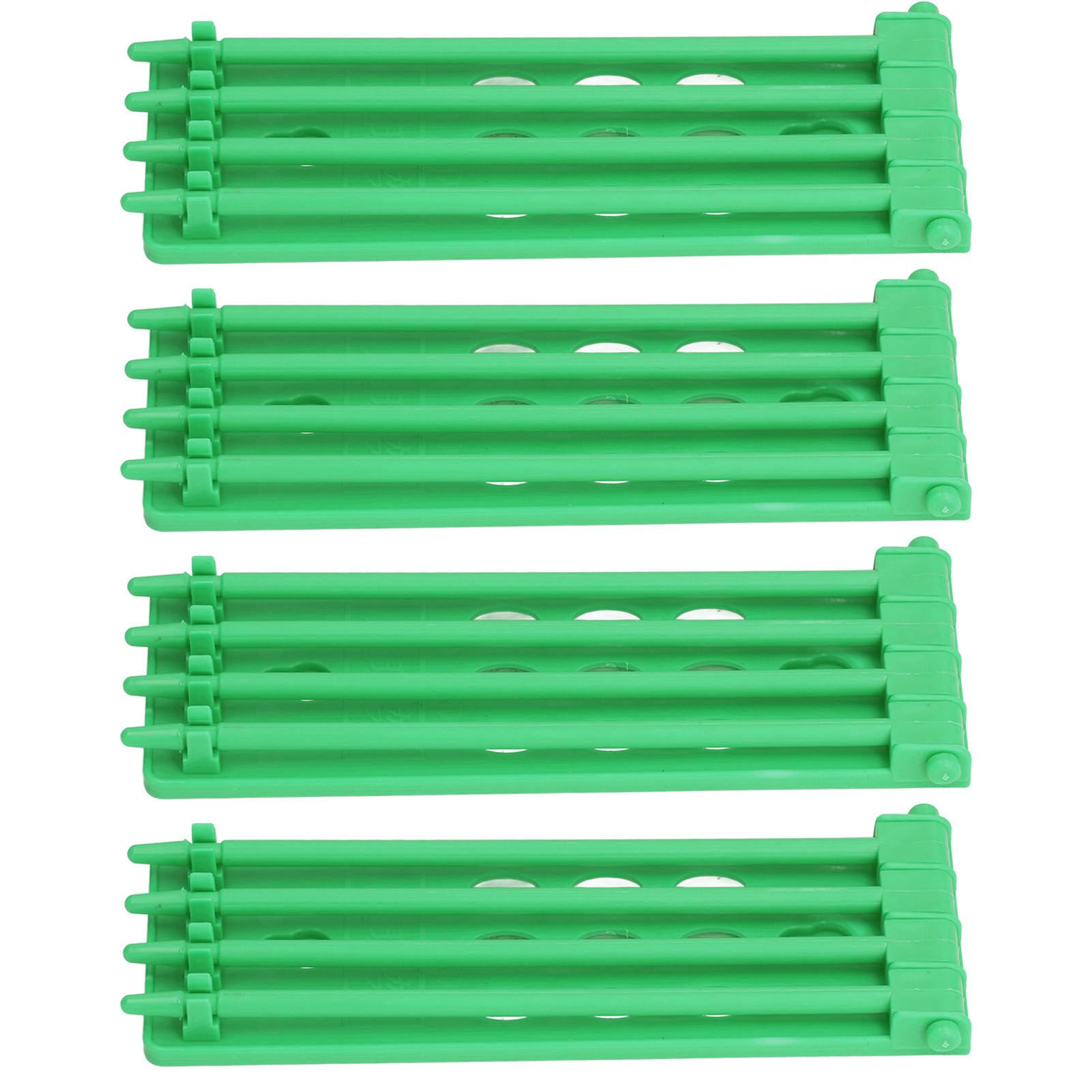 4Pcs Pigeon Leg Ring Stand 4 Column Design Large Capacity Wall Mounted Safe Durable Plastic Parrot Leg Ring Holder Green - Image 4