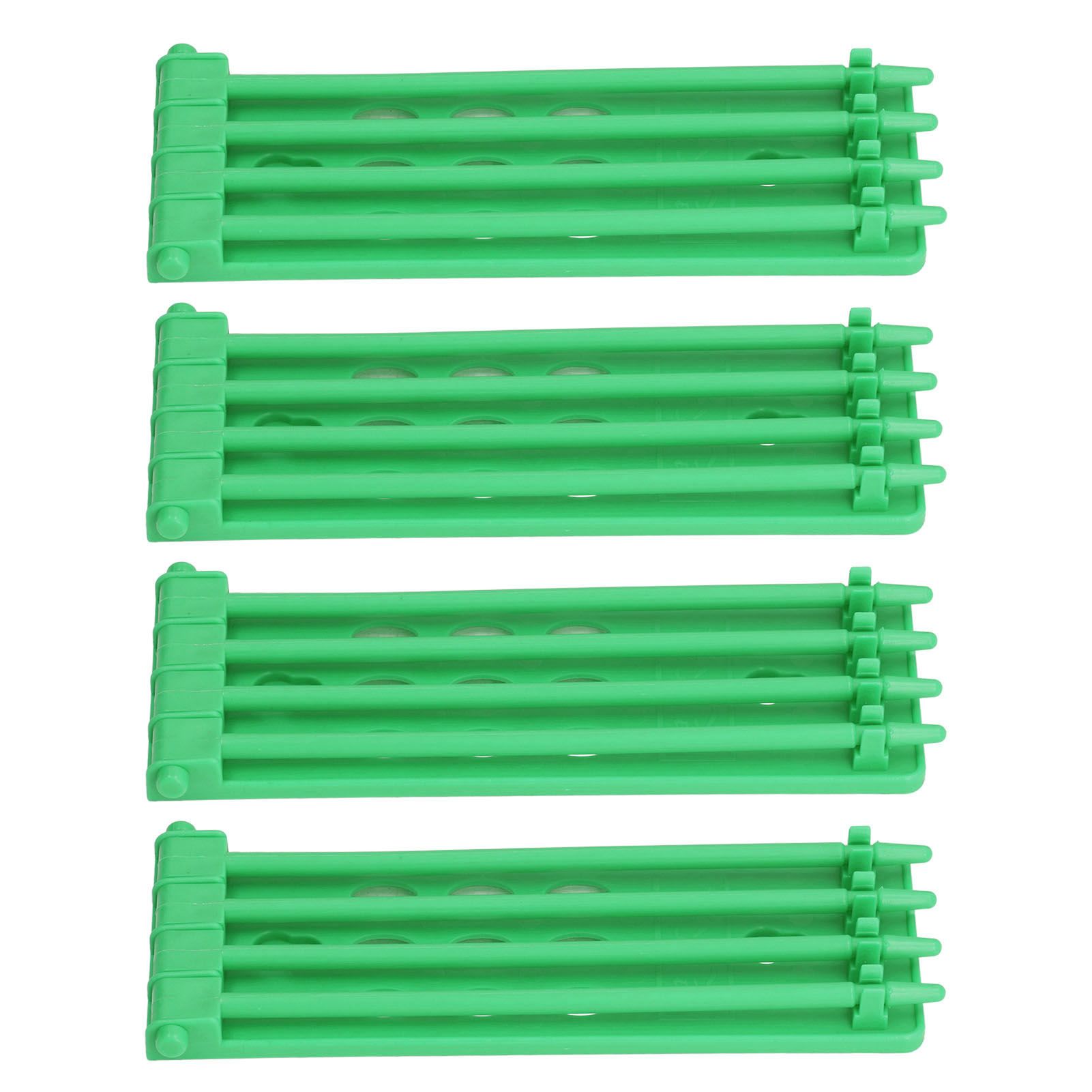 4Pcs Pigeon Leg Ring Stand 4 Column Design Large Capacity Wall Mounted Safe Durable Plastic Parrot Leg Ring Holder Green - Image 5