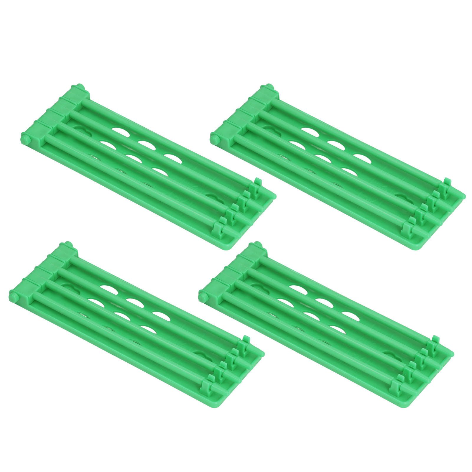 4Pcs Pigeon Leg Ring Stand 4 Column Design Large Capacity Wall Mounted Safe Durable Plastic Parrot Leg Ring Holder Green - Image 6