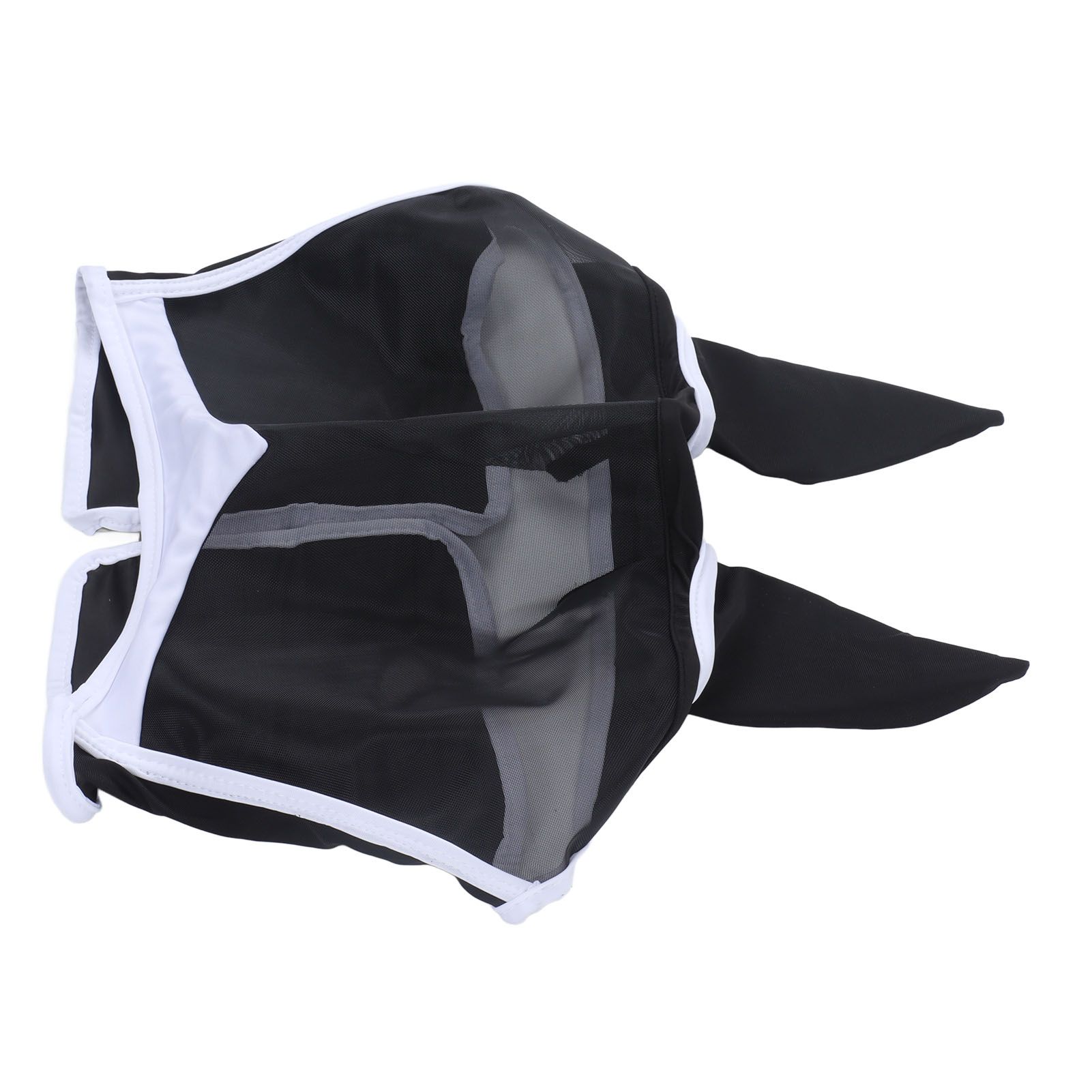 Horse Fly Mask Breathable Comfortable Soft Fine Mesh Design Horse Face Mask Horse Supplies with Ears Black - Image 2