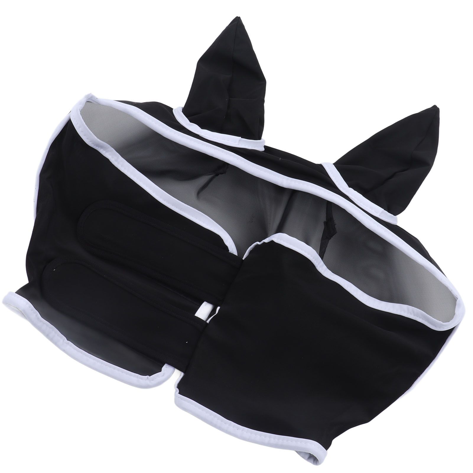 Horse Fly Mask Breathable Comfortable Soft Fine Mesh Design Horse Face Mask Horse Supplies with Ears Black - Image 3