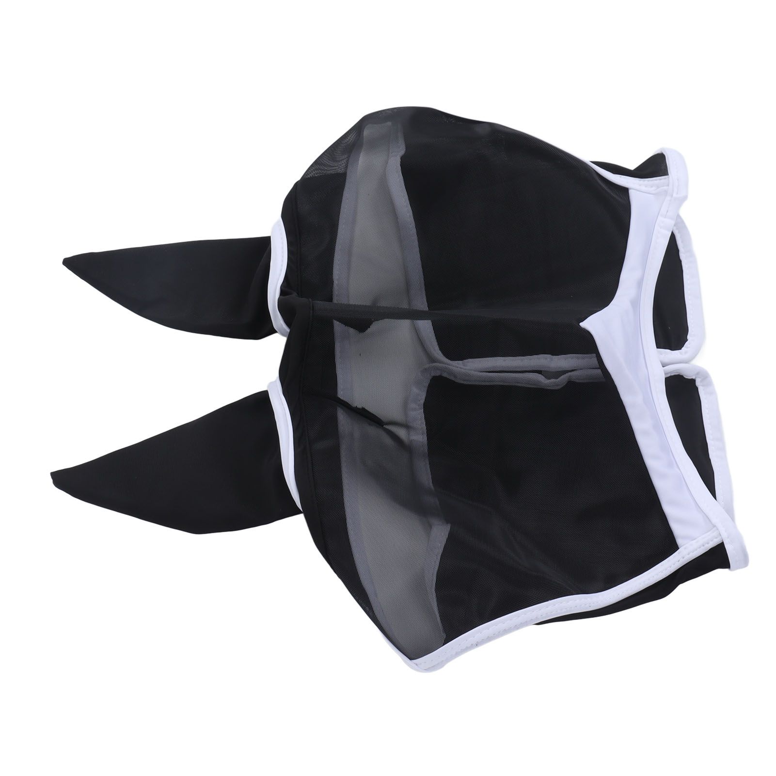 Horse Fly Mask Breathable Comfortable Soft Fine Mesh Design Horse Face Mask Horse Supplies with Ears Black - Image 5