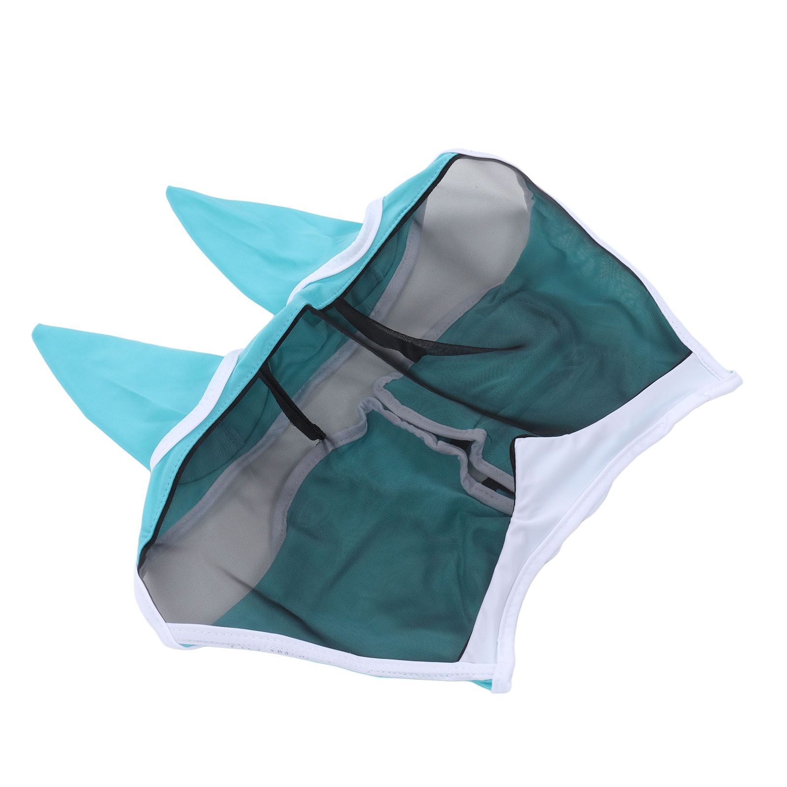 Horse Fly Mask Breathable Comfortable Soft Fine Mesh Design Horse Face Mask Horse Supplies with Ears Blue - Image 2