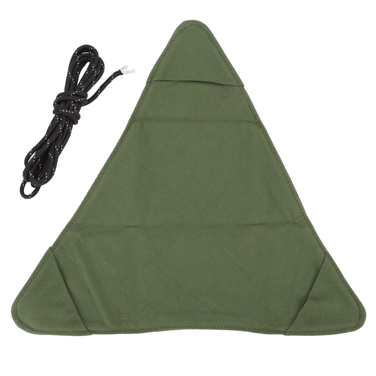 Tripod Stool Cloth Portable Foldable Triangle Stool Cloth Handcraft Anti Scratch Canvas Camping Stool Cloth for Fishing Military Green - Image 3