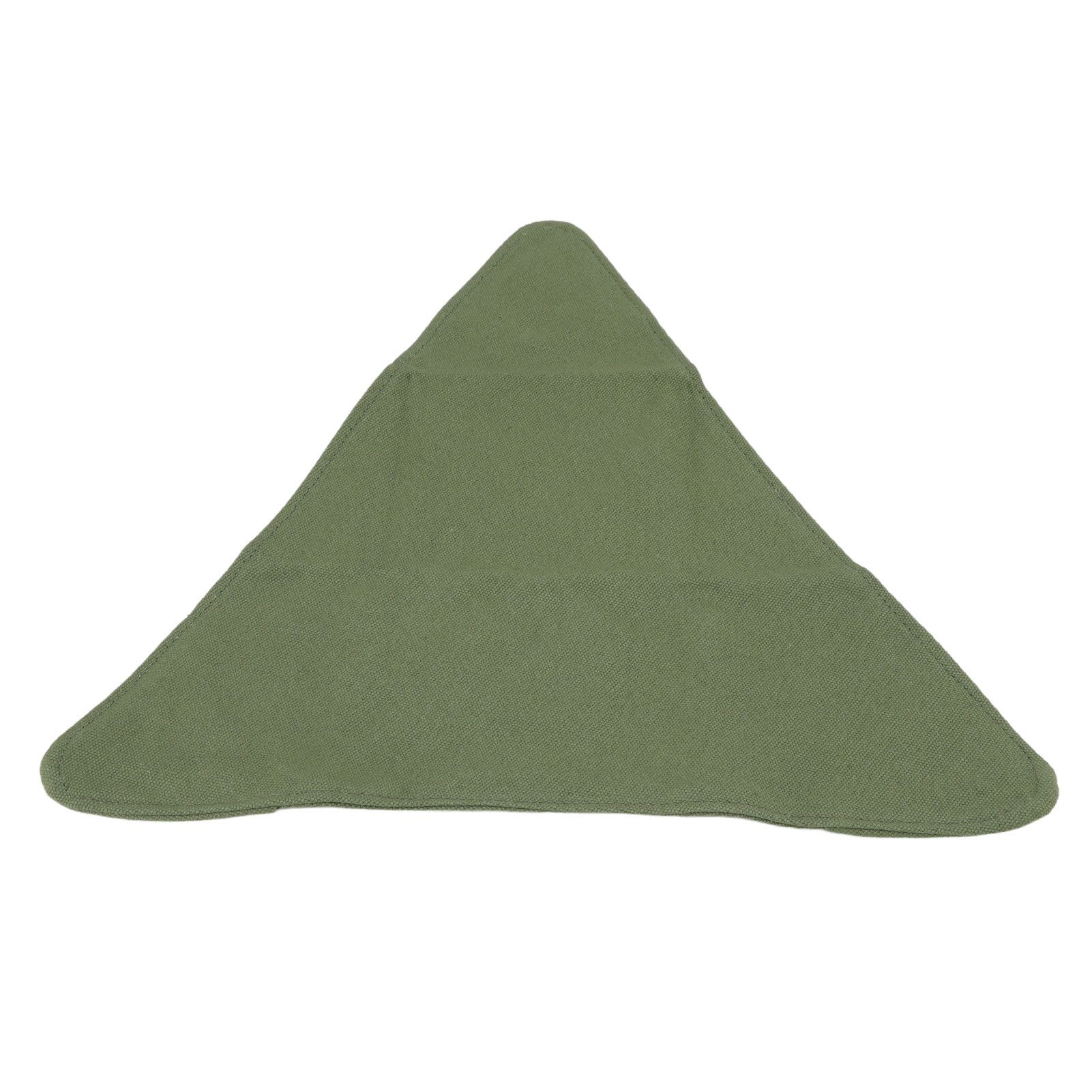 Tripod Stool Cloth Portable Foldable Triangle Stool Cloth Handcraft Anti Scratch Canvas Camping Stool Cloth for Fishing Military Green - Image 7