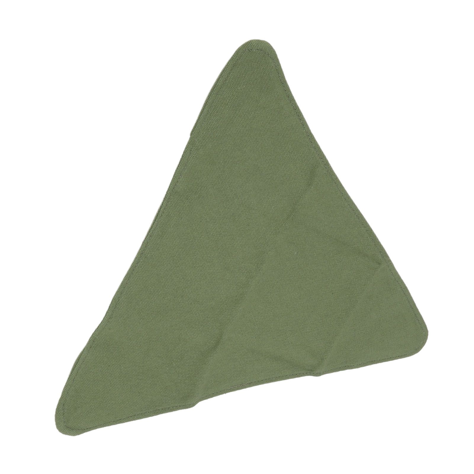 Tripod Stool Cloth Portable Foldable Triangle Stool Cloth Handcraft Anti Scratch Canvas Camping Stool Cloth for Fishing Military Green - Image 8