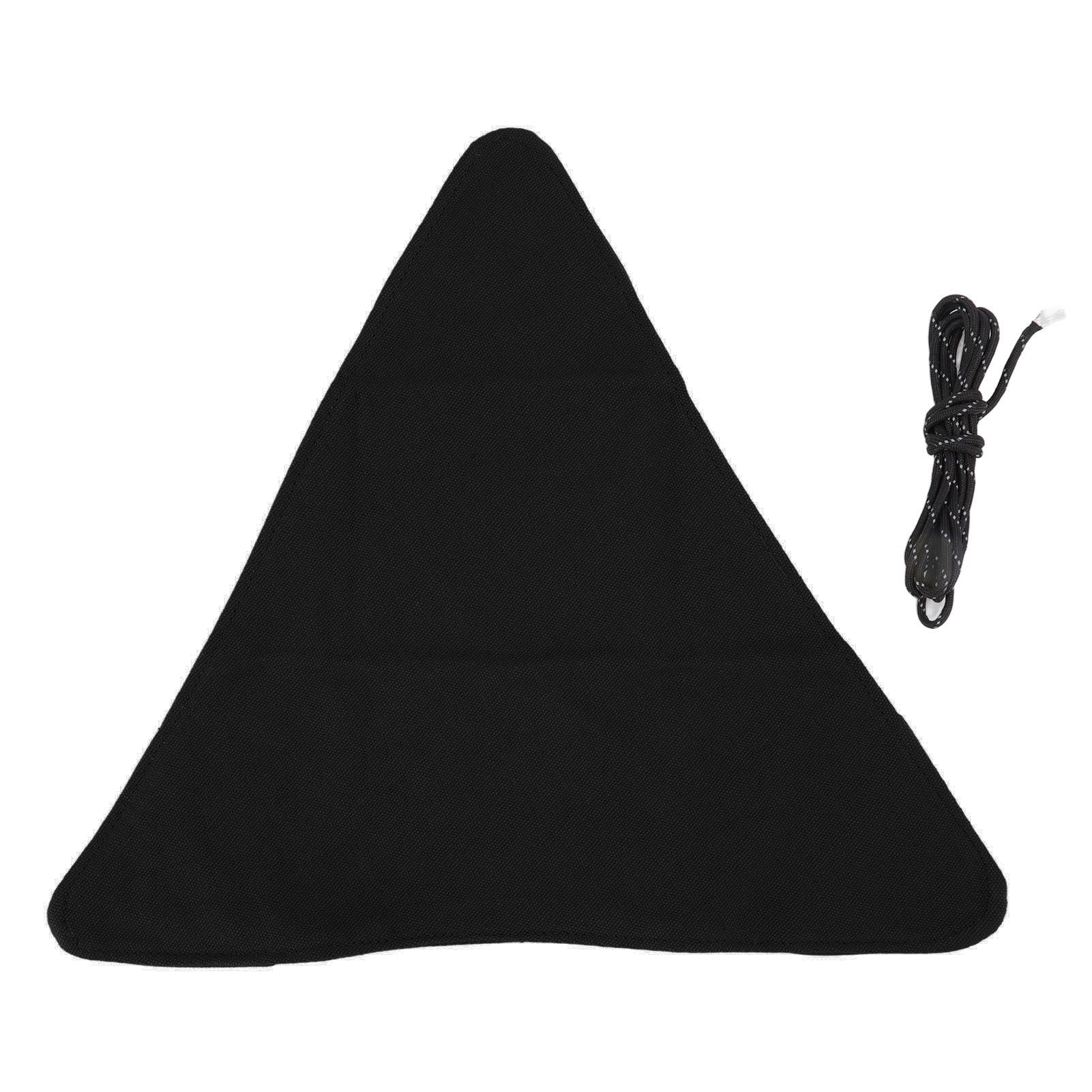 Tripod Stool Cloth Portable Foldable Triangle Stool Cloth Handcraft Anti Scratch Canvas Camping Stool Cloth for Fishing Black - Image 1
