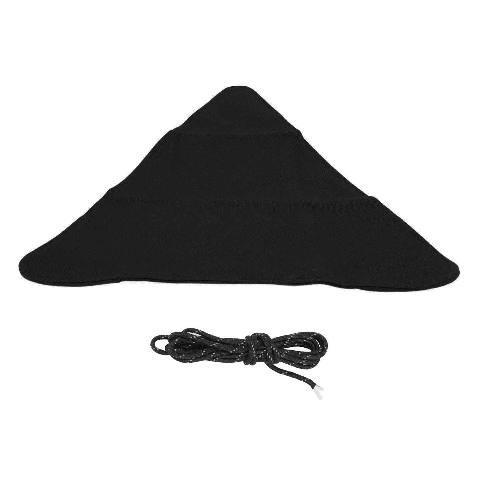 Tripod Stool Cloth Portable Foldable Triangle Stool Cloth Handcraft Anti Scratch Canvas Camping Stool Cloth for Fishing Black - Image 3