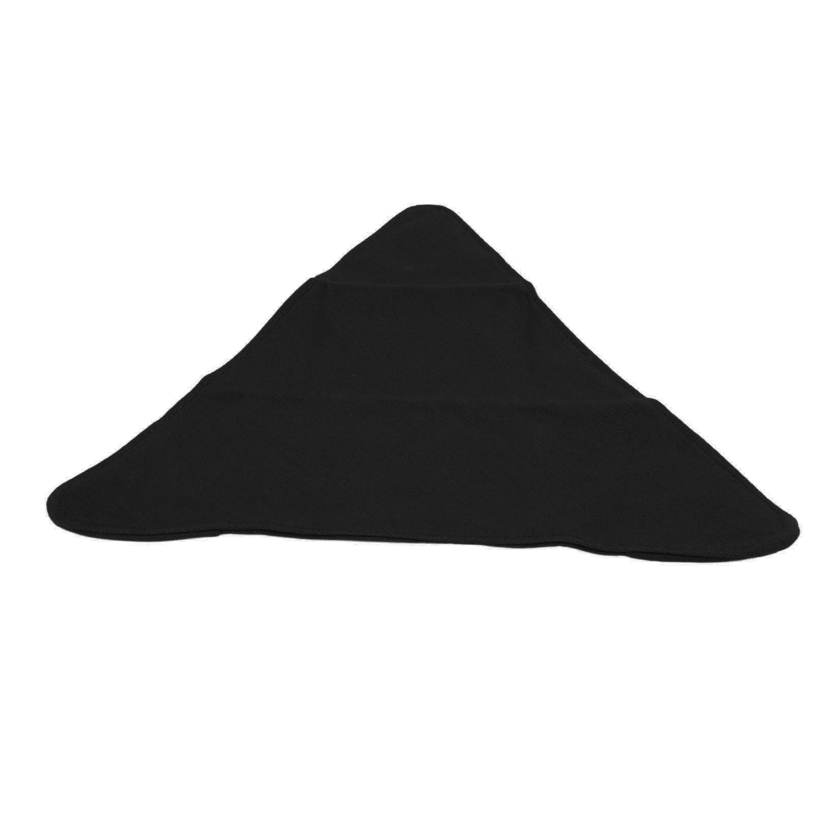 Tripod Stool Cloth Portable Foldable Triangle Stool Cloth Handcraft Anti Scratch Canvas Camping Stool Cloth for Fishing Black - Image 4