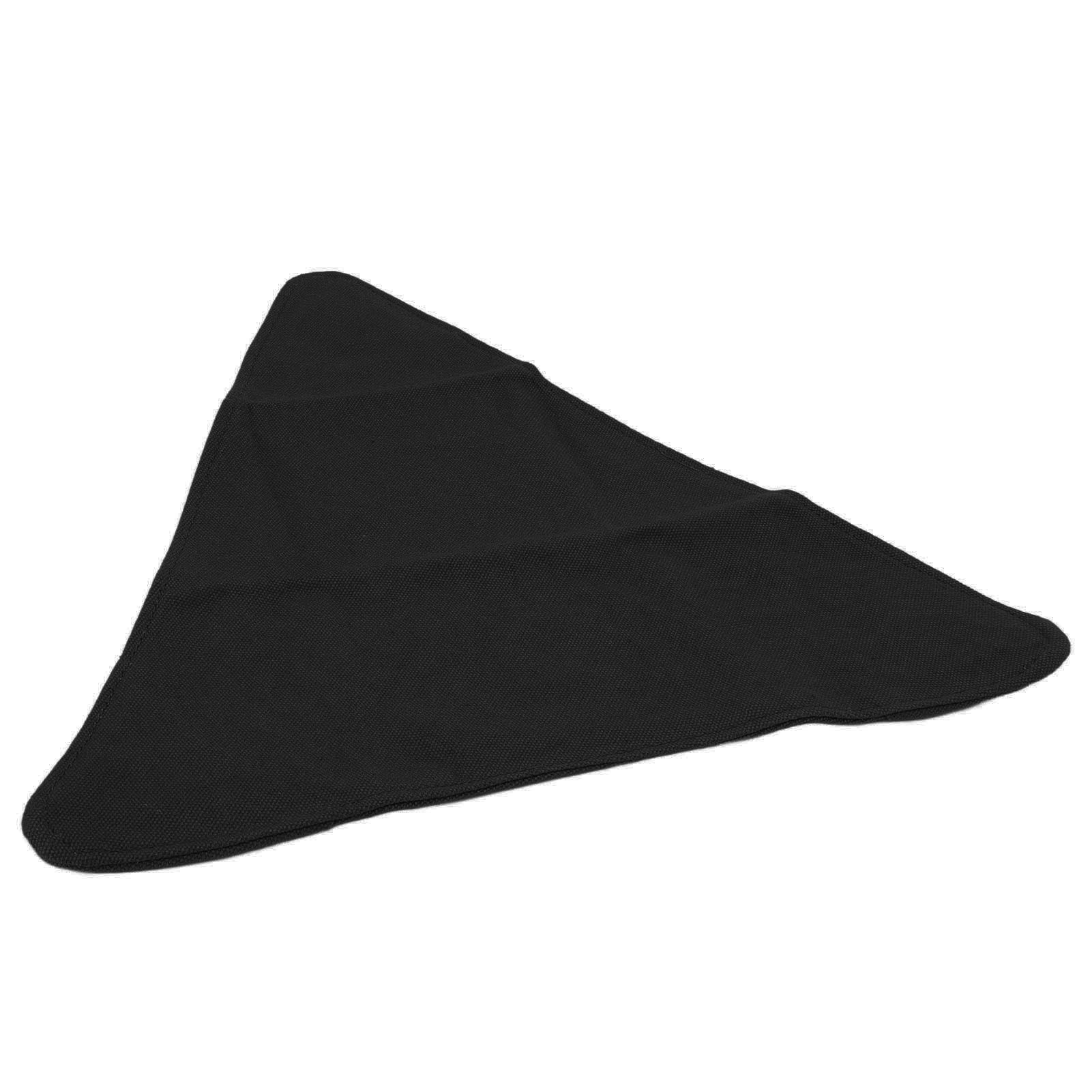 Tripod Stool Cloth Portable Foldable Triangle Stool Cloth Handcraft Anti Scratch Canvas Camping Stool Cloth for Fishing Black - Image 5