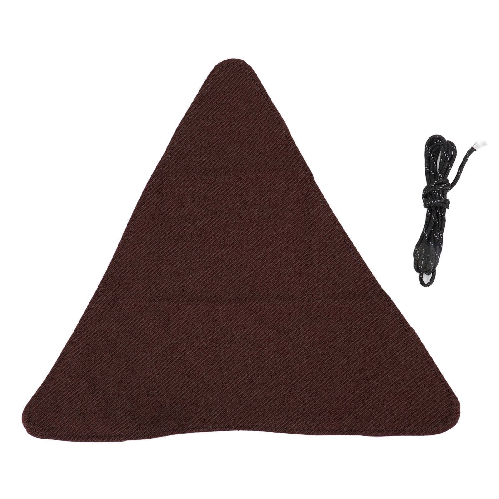 Tripod Stool Cloth Portable Foldable Triangle Stool Cloth Handcraft Anti Scratch Canvas Camping Stool Cloth for Fishing Brown - Image 1