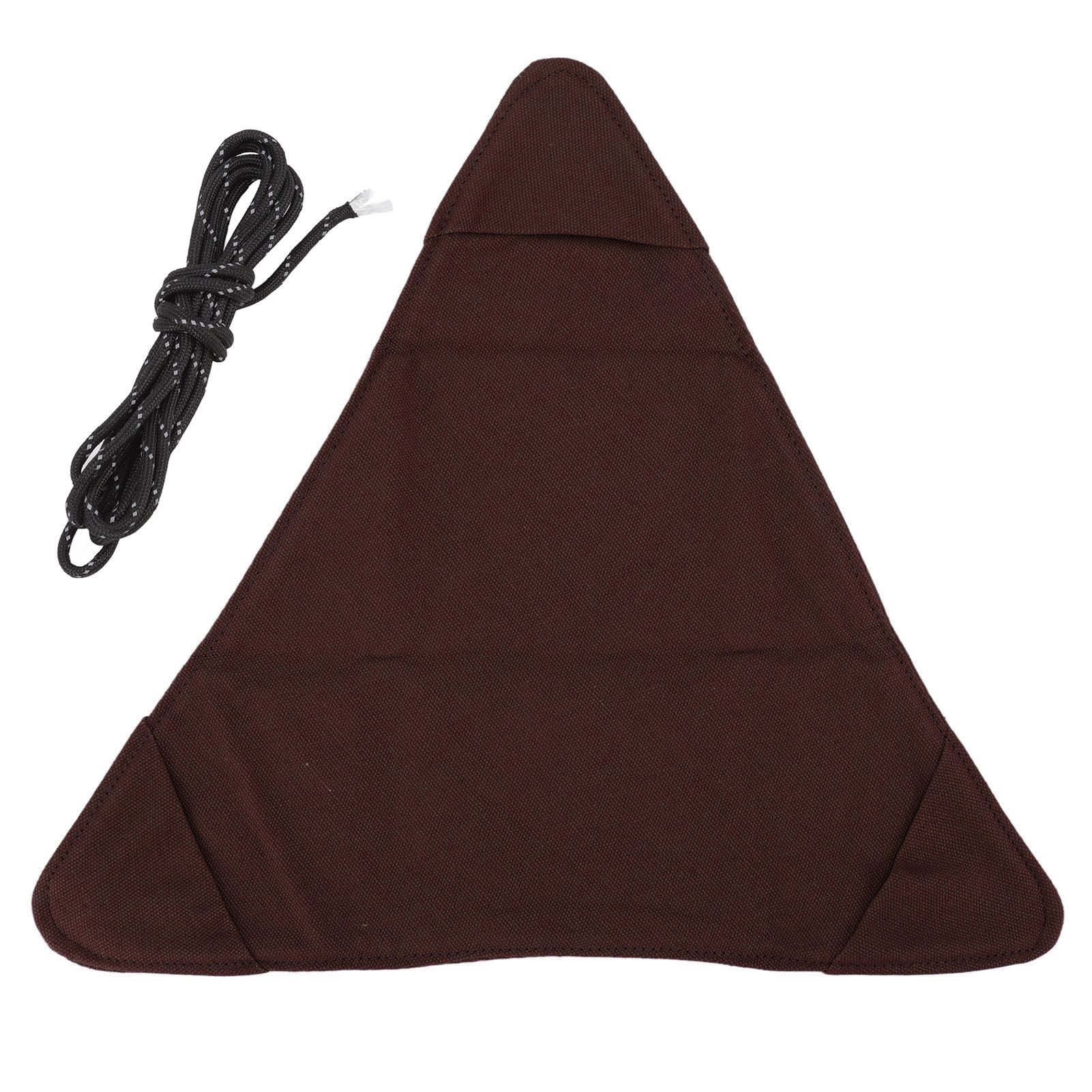 Tripod Stool Cloth Portable Foldable Triangle Stool Cloth Handcraft Anti Scratch Canvas Camping Stool Cloth for Fishing Brown - Image 2