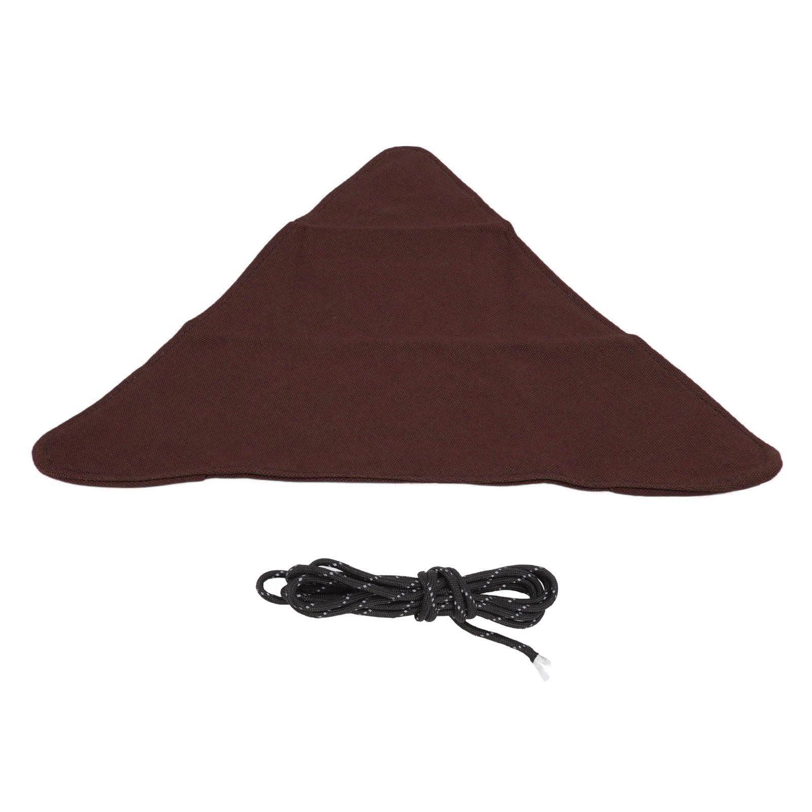 Tripod Stool Cloth Portable Foldable Triangle Stool Cloth Handcraft Anti Scratch Canvas Camping Stool Cloth for Fishing Brown - Image 3