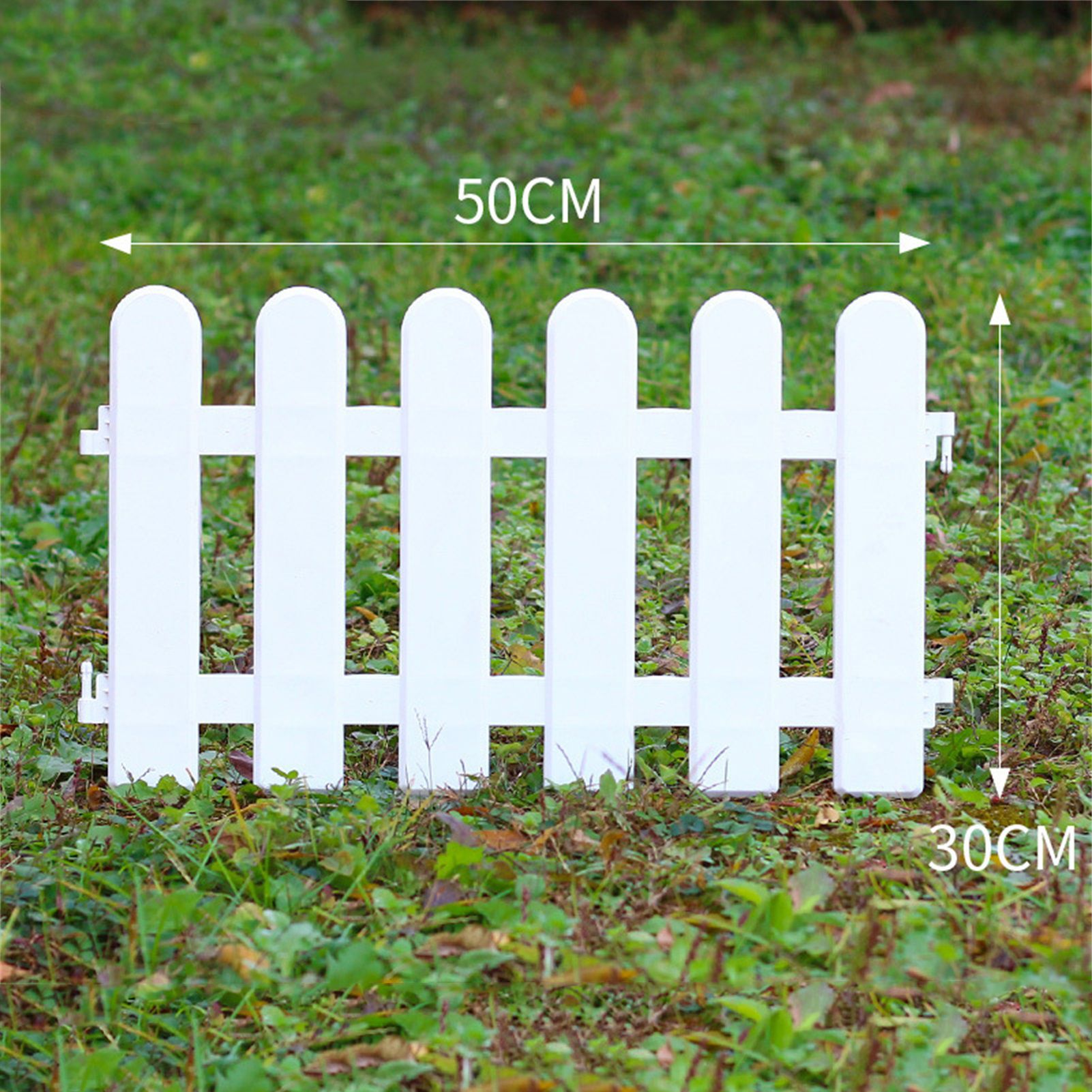 White Edgings Garden Picket Fence Ornamental Grass Lawn Flowerbeds Plant Borders for Indoor and Outdoor Villas 50×30cm / 19.7x11.8in - Image 5