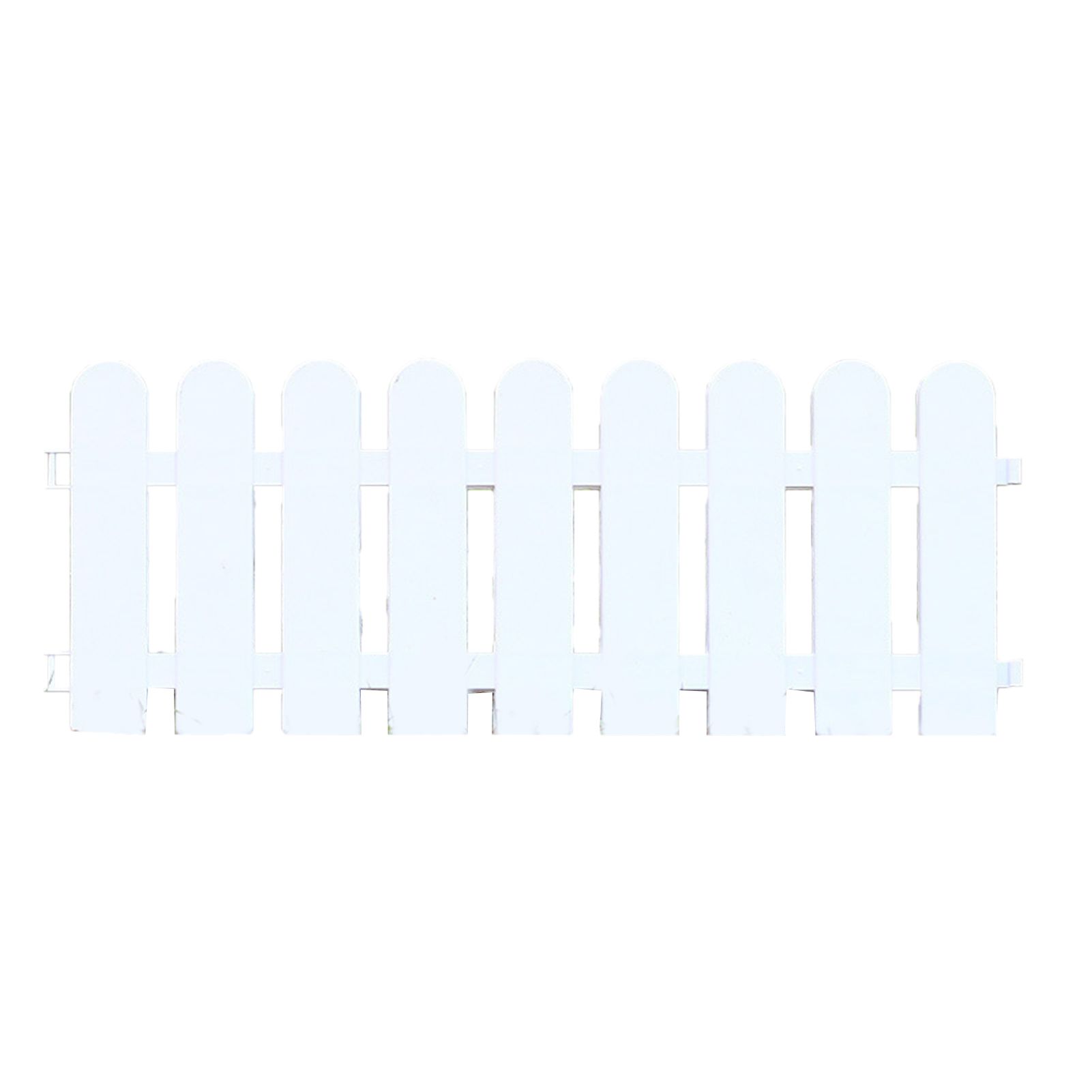 White Edgings Garden Picket Fence Ornamental Grass Lawn Flowerbeds Plant Borders for Indoor and Outdoor Villas 50×20cm / 19.7x7.9in - Image 1
