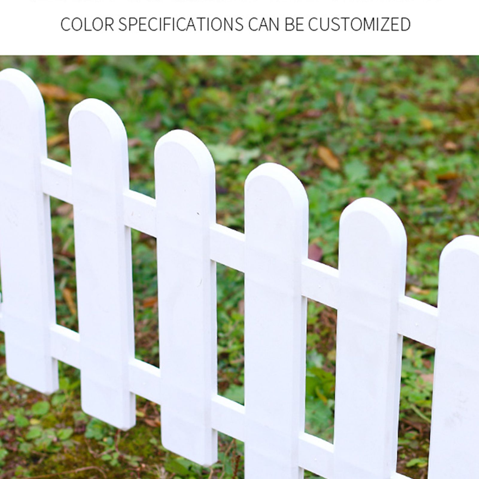 White Edgings Garden Picket Fence Ornamental Grass Lawn Flowerbeds Plant Borders for Indoor and Outdoor Villas 50×20cm / 19.7x7.9in - Image 4
