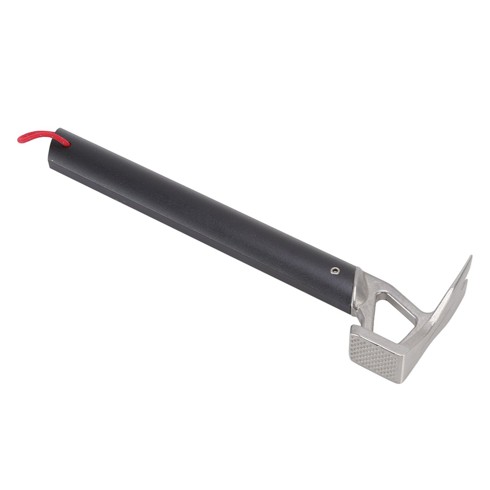 Camping Hammer Stainless Steel Ox Horn Head Aluminum Handle Large Resistance Tent Stake Hammer for Camping Outdoor Black - Image 7