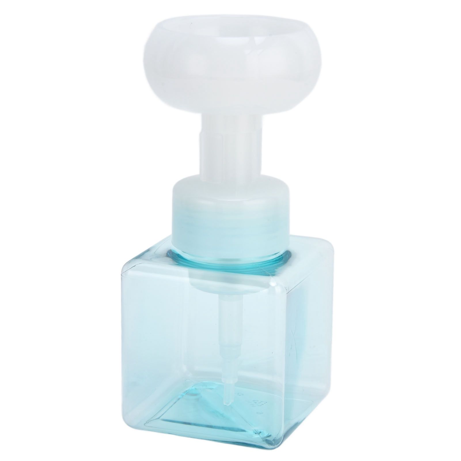 250ml Foaming Bottle PETG Plastic Flower Foam Dispenser Square Bottles for Cosmetic PackagingTransparent Blue - Image 1