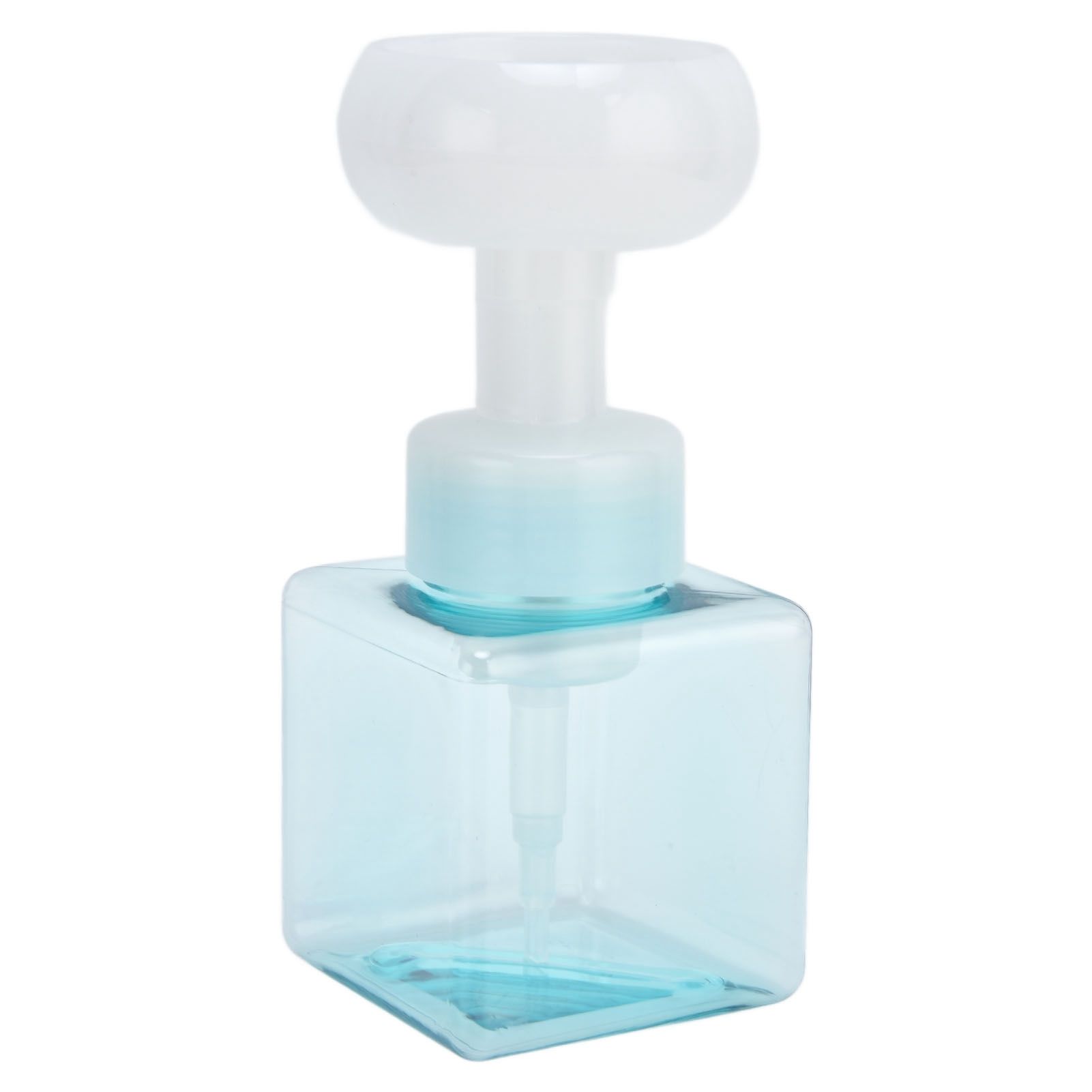 250ml Foaming Bottle PETG Plastic Flower Foam Dispenser Square Bottles for Cosmetic PackagingTransparent Blue - Image 2