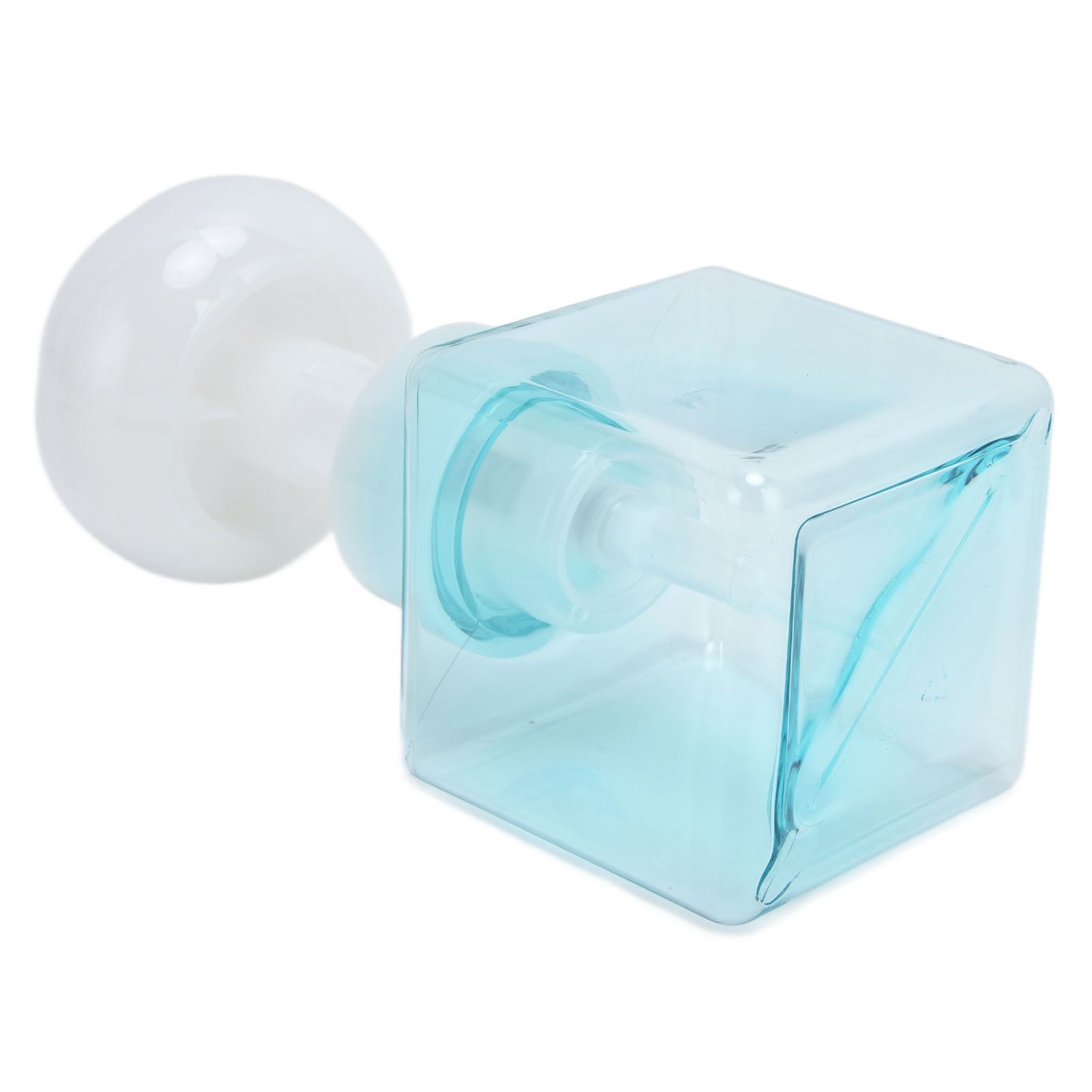 250ml Foaming Bottle PETG Plastic Flower Foam Dispenser Square Bottles for Cosmetic PackagingTransparent Blue - Image 3