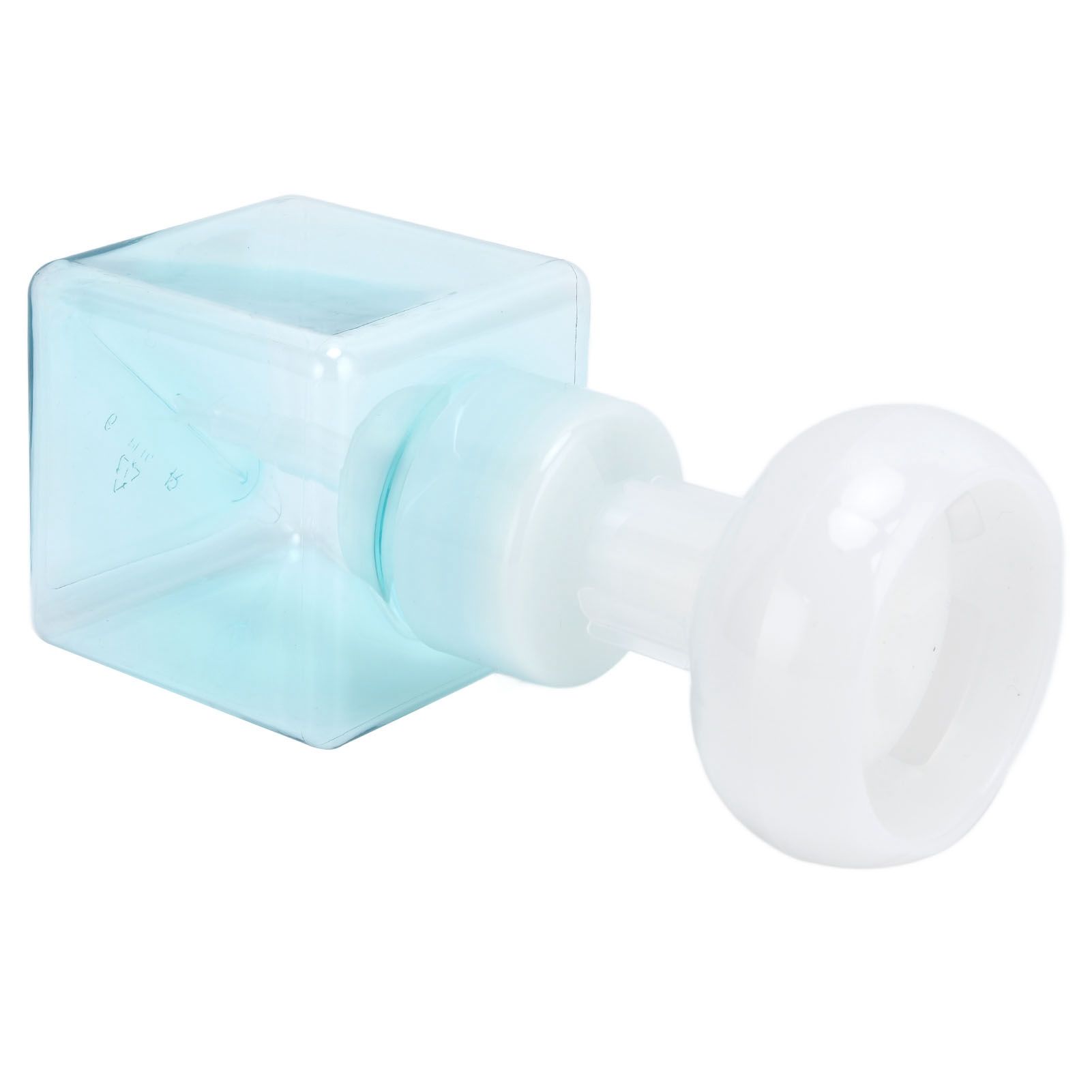 250ml Foaming Bottle PETG Plastic Flower Foam Dispenser Square Bottles for Cosmetic PackagingTransparent Blue - Image 5