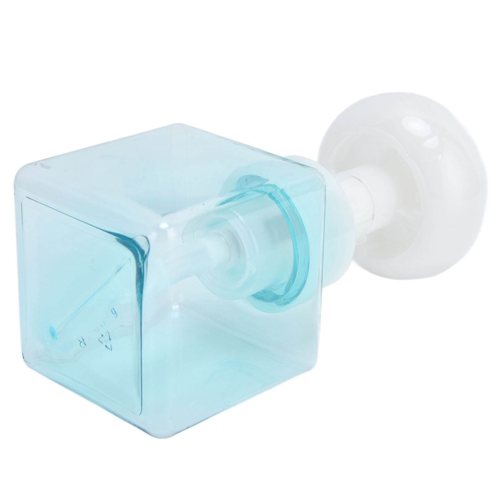 250ml Foaming Bottle PETG Plastic Flower Foam Dispenser Square Bottles for Cosmetic PackagingTransparent Blue - Image 8