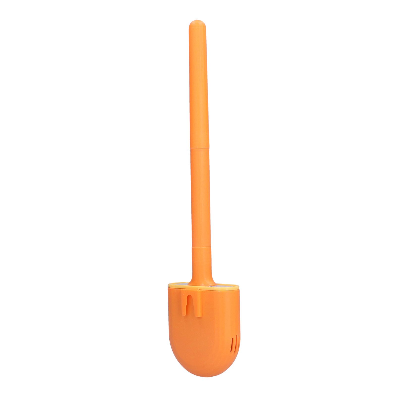 Wall Mounted Toilet Brush Drying Holder Set with Detachable Handle Cleaning Tool for Home Hotel BathroomOrange - Image 4