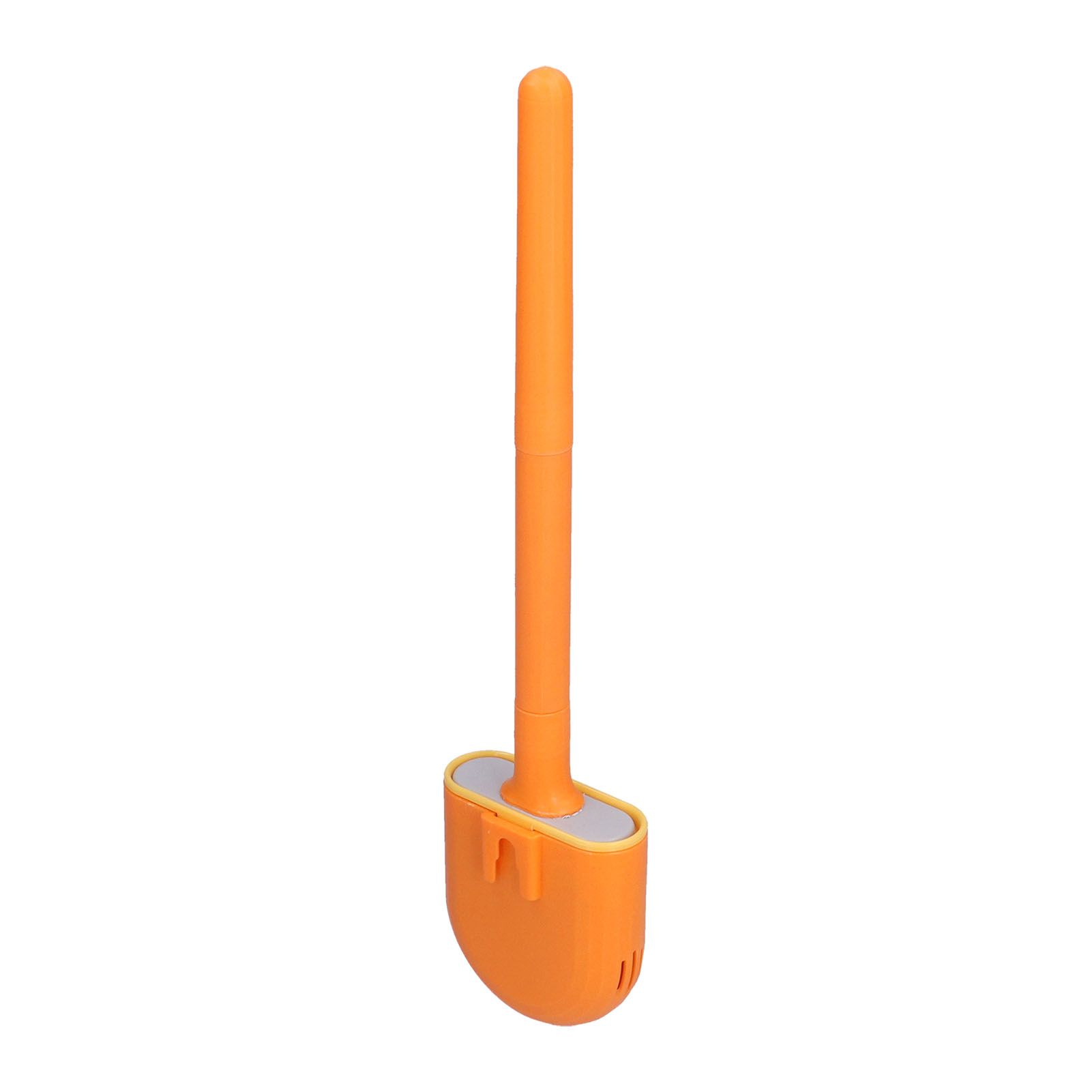 Wall Mounted Toilet Brush Drying Holder Set with Detachable Handle Cleaning Tool for Home Hotel BathroomOrange - Image 5