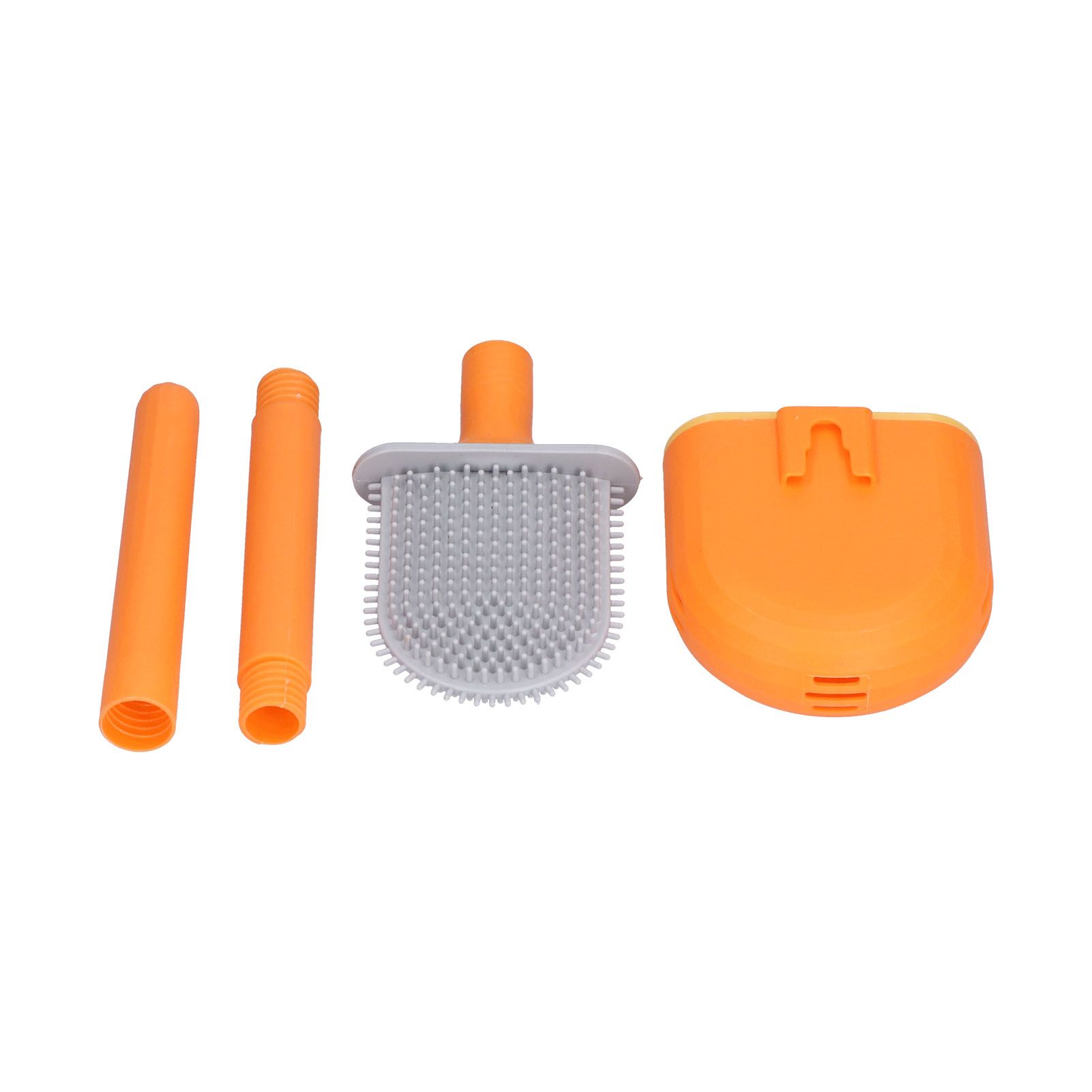 Wall Mounted Toilet Brush Drying Holder Set with Detachable Handle Cleaning Tool for Home Hotel BathroomOrange - Image 8